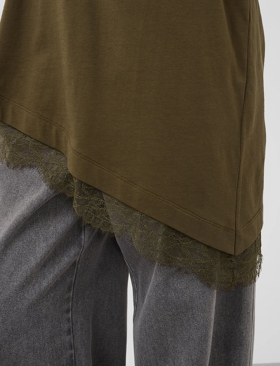 Soaked - SLJina Lace Tee - beech - 5