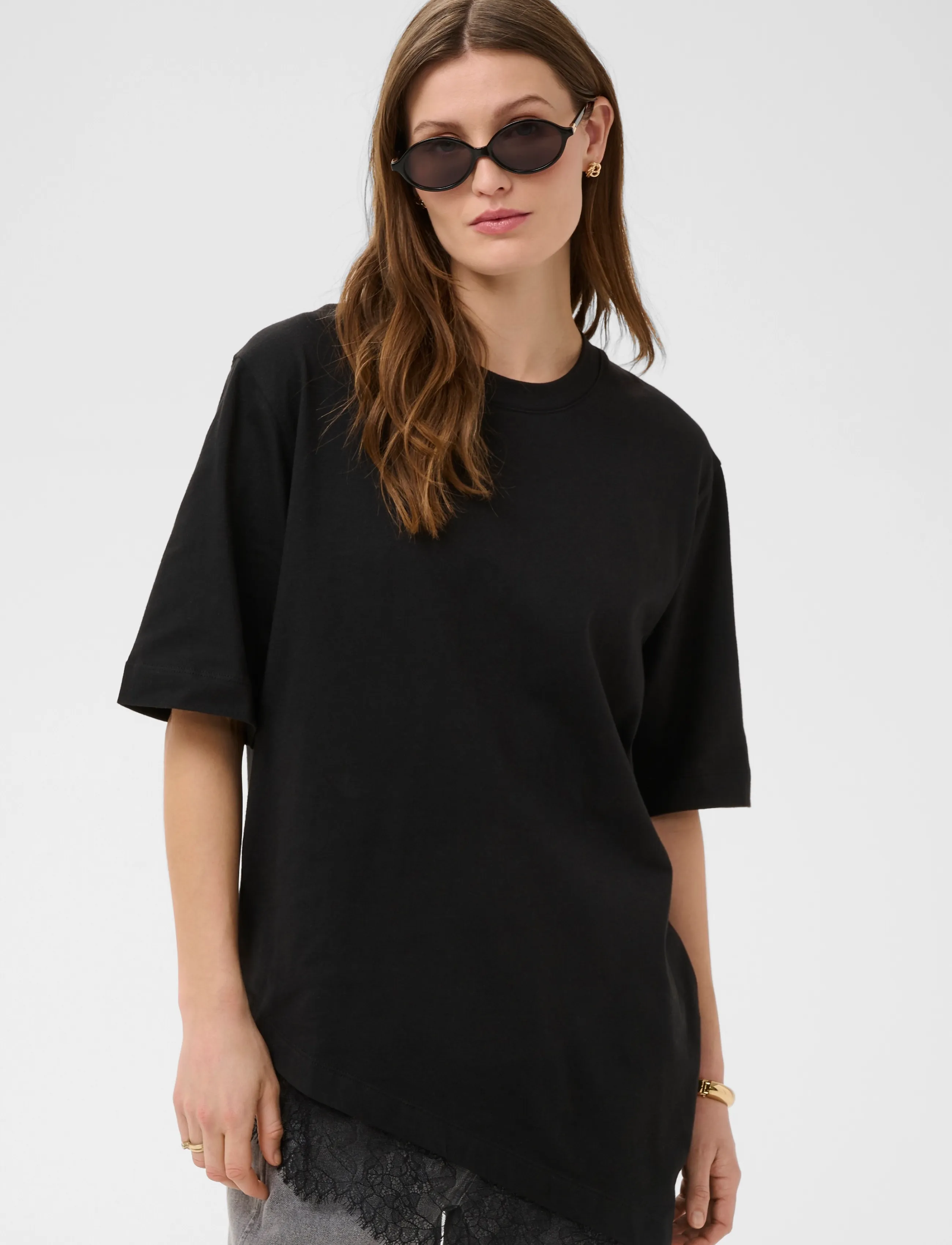 Soaked SLJina Lace Tee - T-Shirts & Tops - BLACK / black