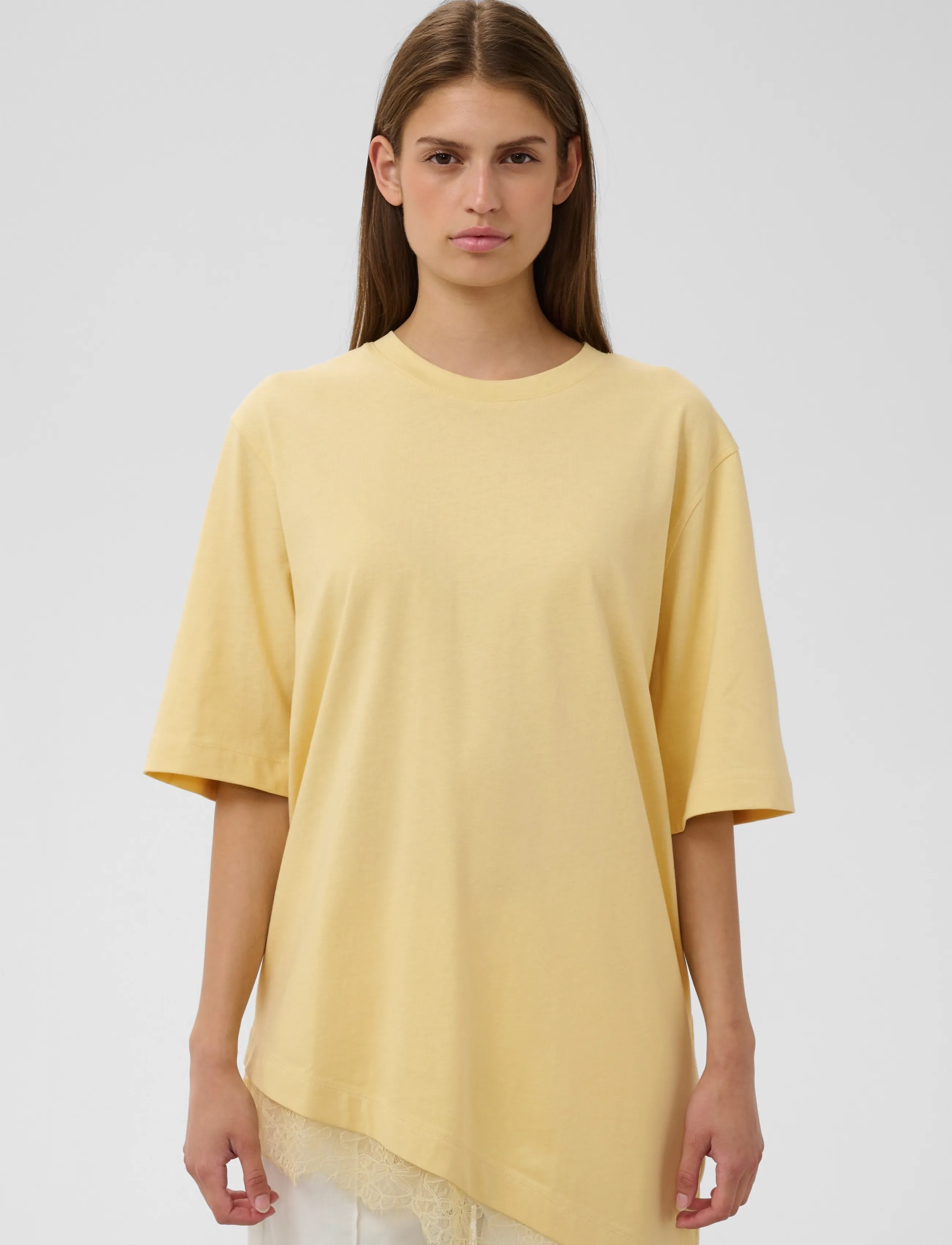 Soaked SLJina Lace Tee - T-Shirts & Tops - REED YELLOW / yellow