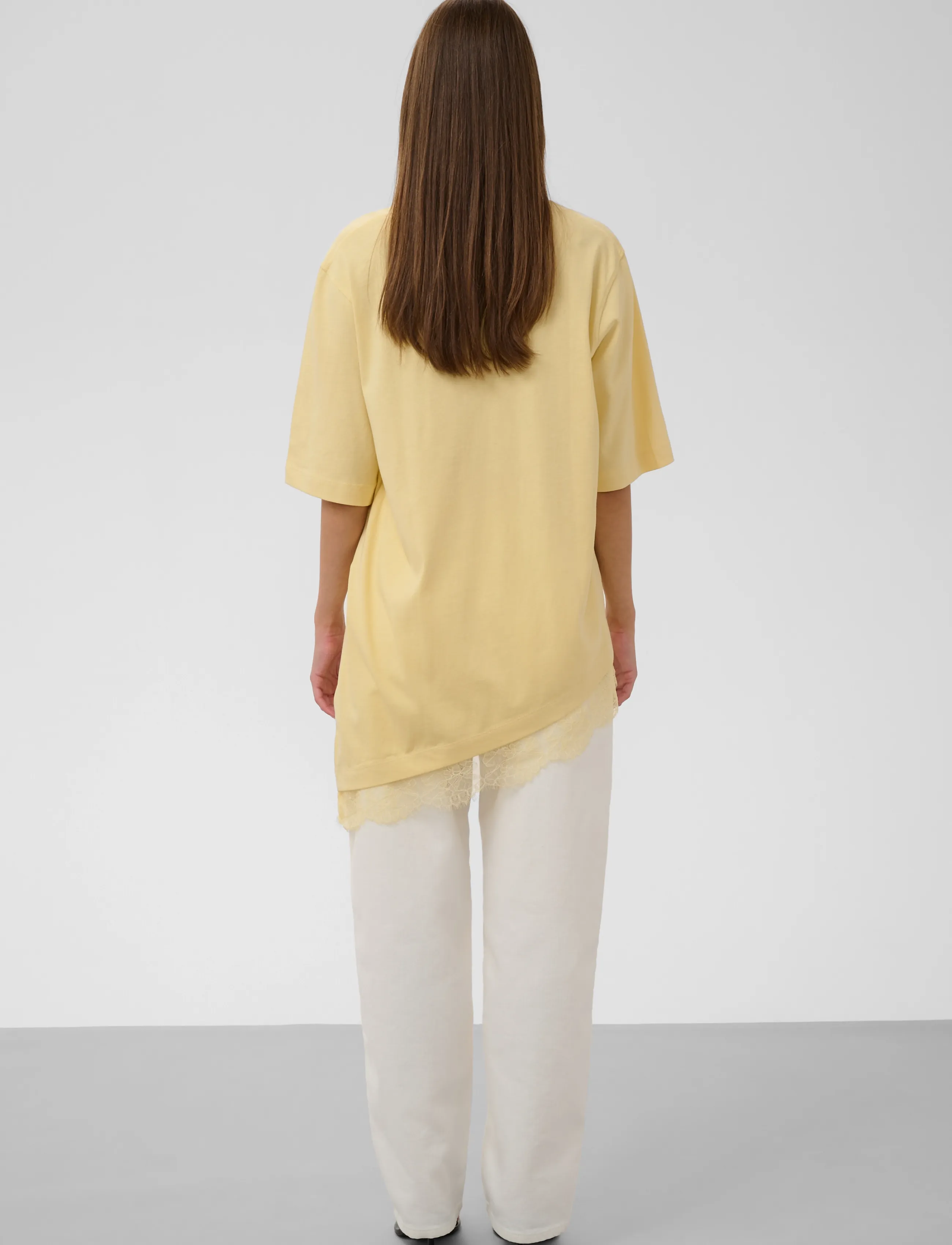 Soaked - SLJina Lace Tee - t-shirts - reed yellow - 3