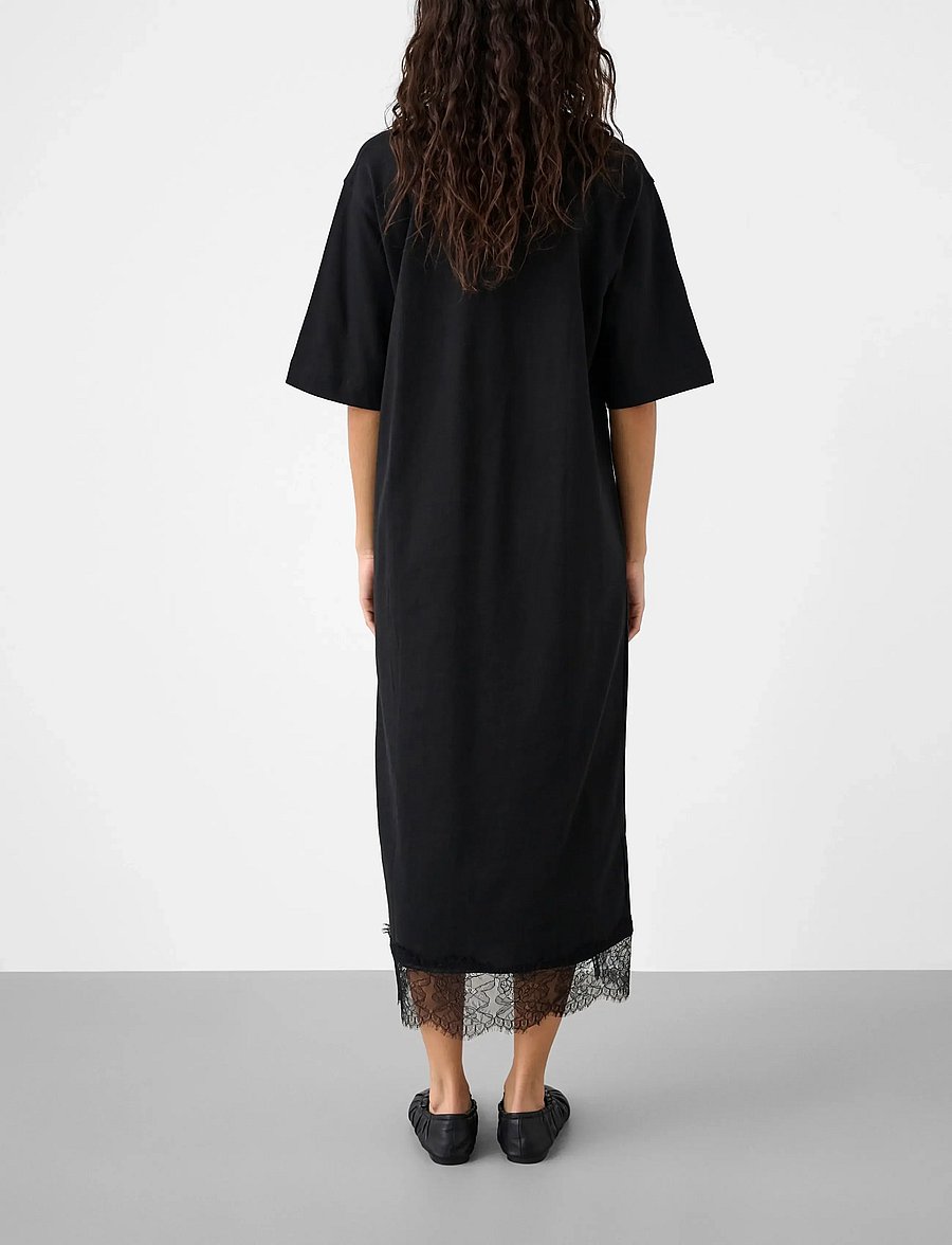 Soaked - SLJina Lace Dress - t-shirtklänningar - black - 4