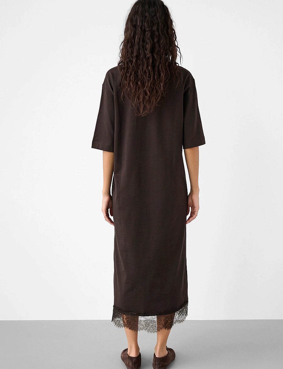 Soaked - SLJina Lace Dress - t-shirt-kleider - chocolate torte - 3