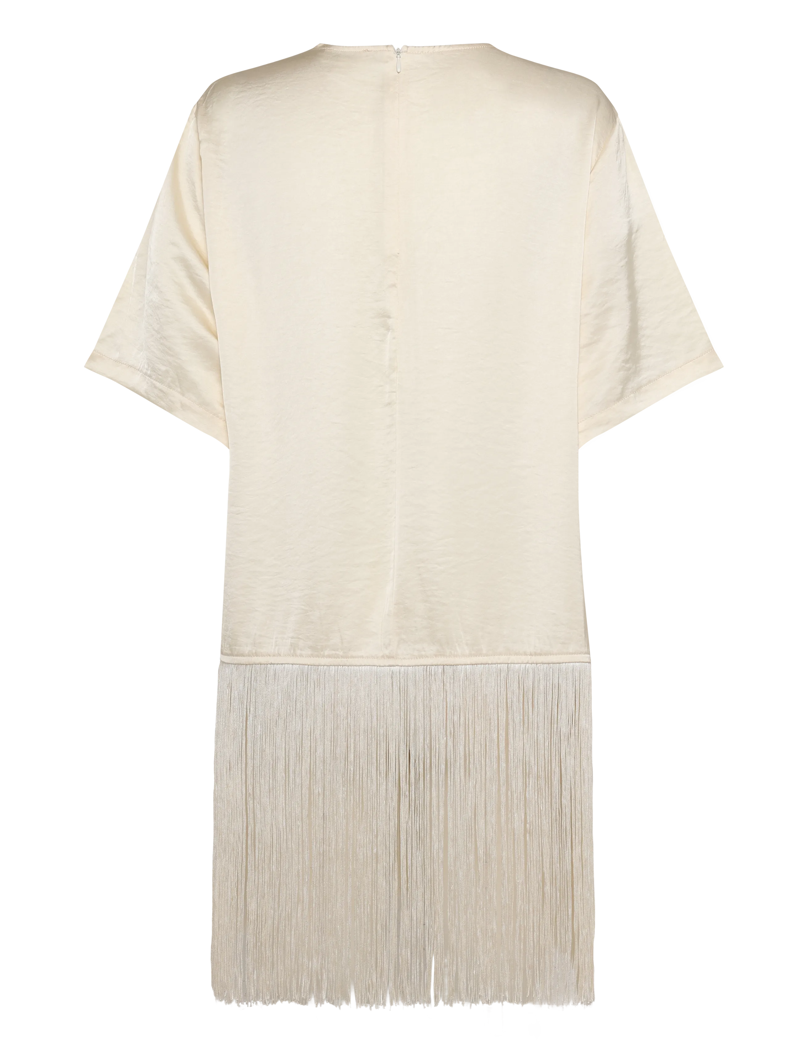 Soaked - SLVerona Fringe Blouse - kortärmade blusar - antique white - 2