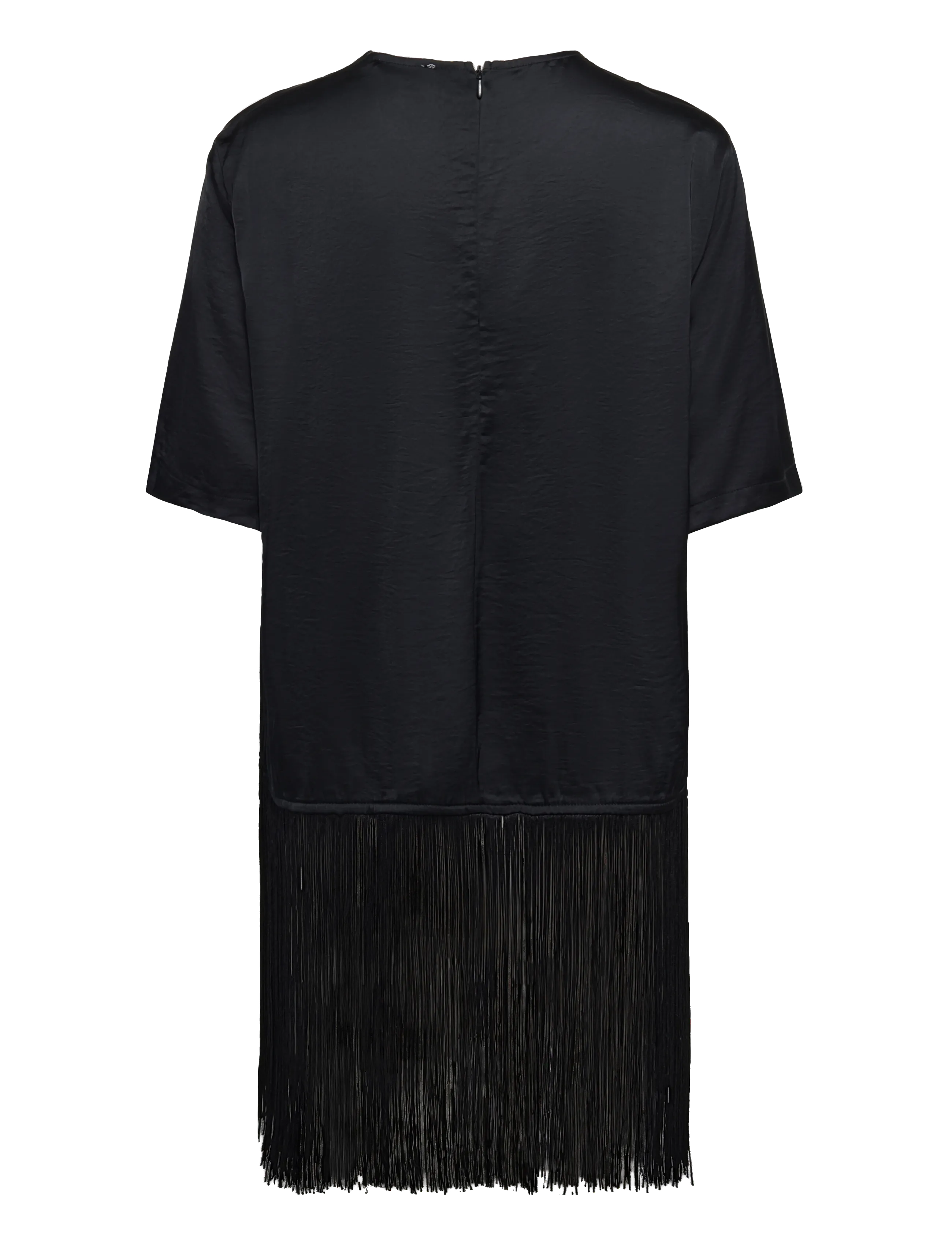 Soaked - SLVerona Fringe Blouse - kortærmede bluser - black - 2