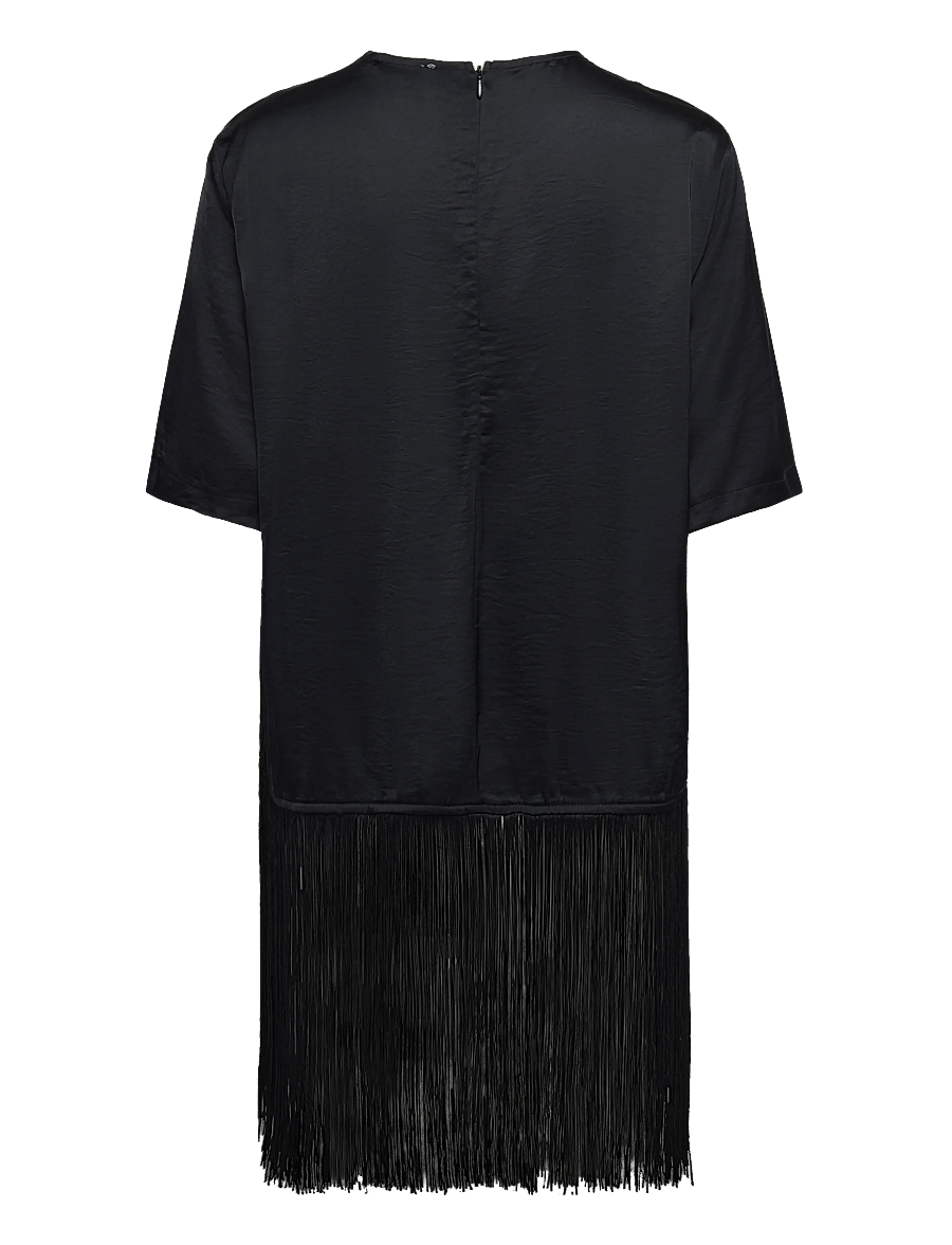 Soaked - SLVerona Fringe Blouse - kortærmede bluser - black - 2