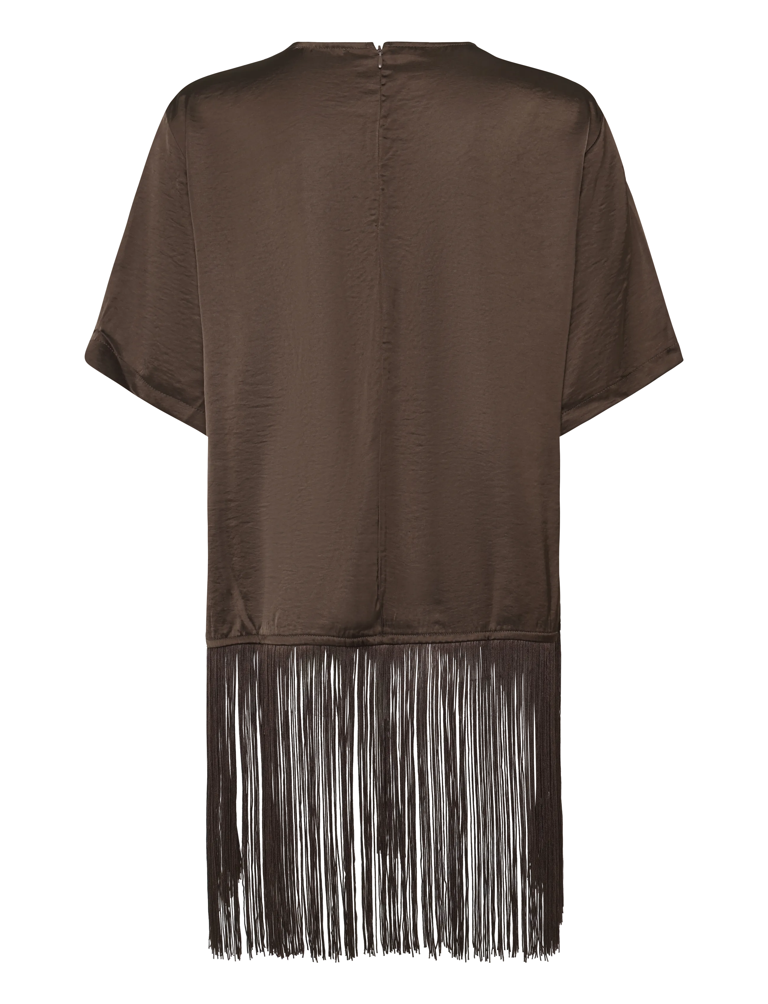 Soaked - SLVerona Fringe Blouse - kurzärmelige blusen - chocolate brown - 2