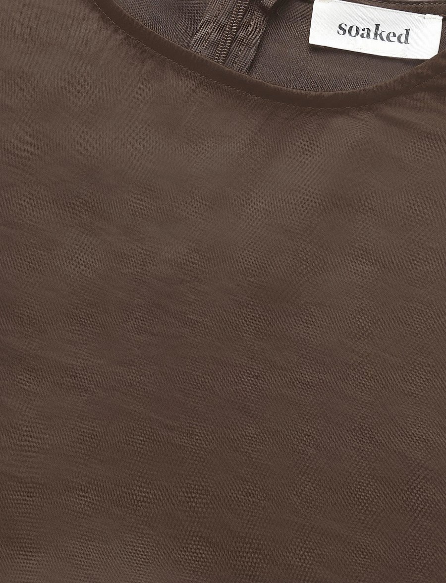 Soaked - SLVerona Fringe Blouse - kurzärmelige blusen - chocolate brown - 5