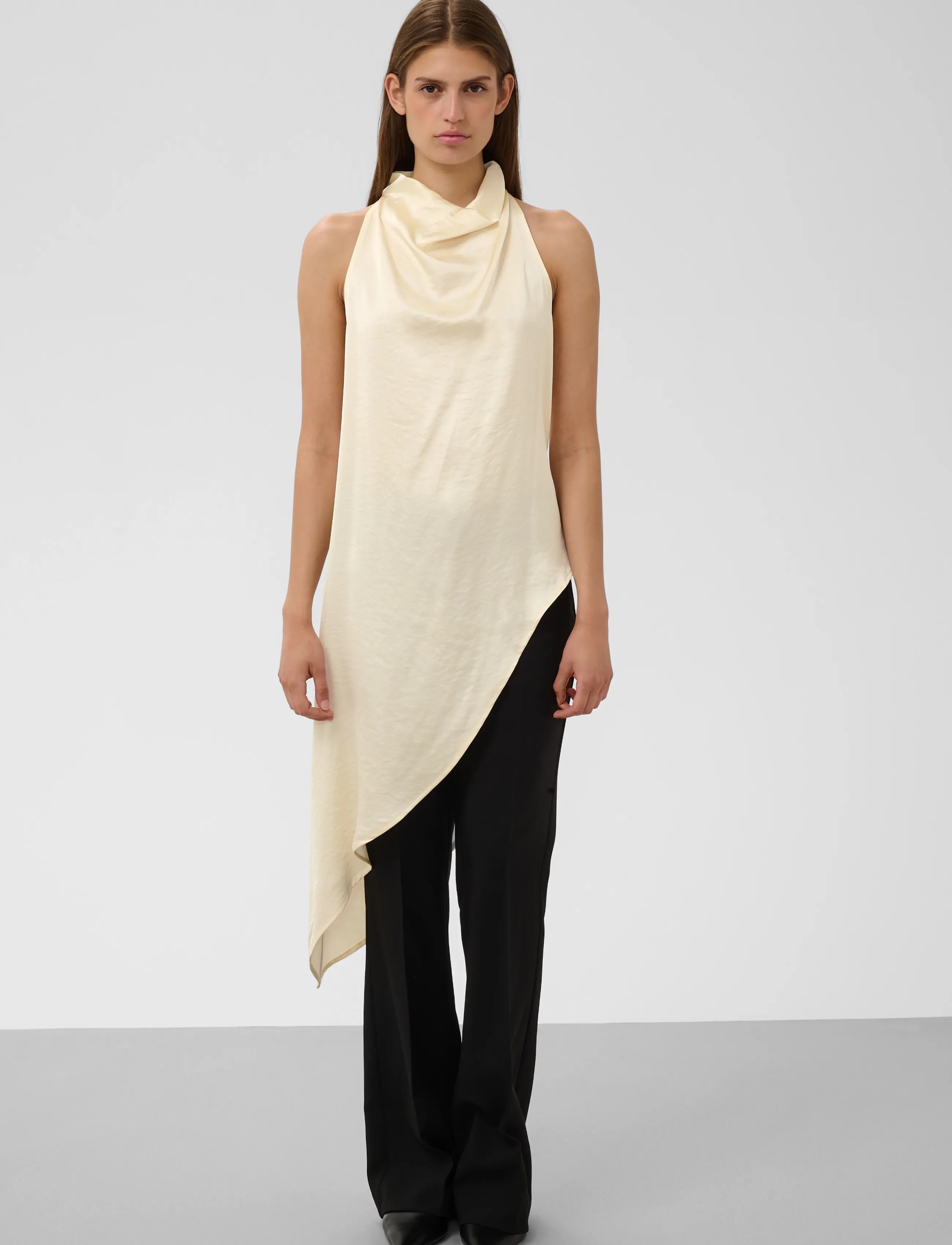 Soaked - SLVerona Assymetric Top - Ärmlösa blusar - antique white - 3