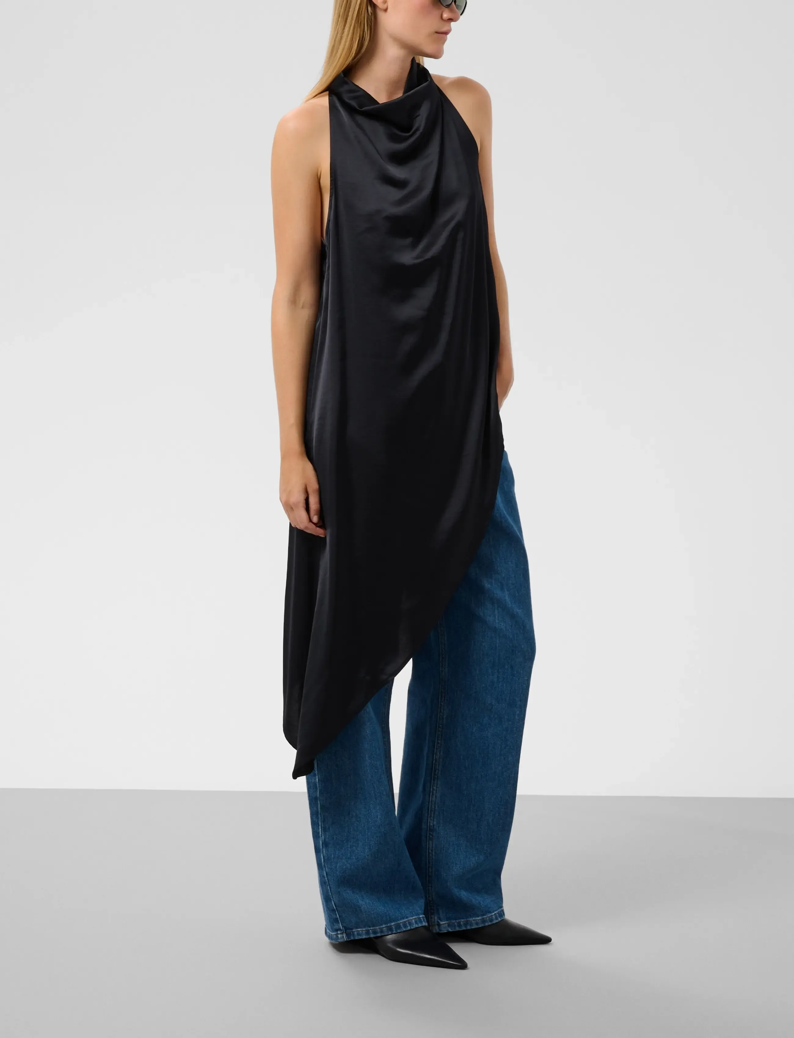 Soaked SLVerona Assymetric Top - Bluser - BLACK / black