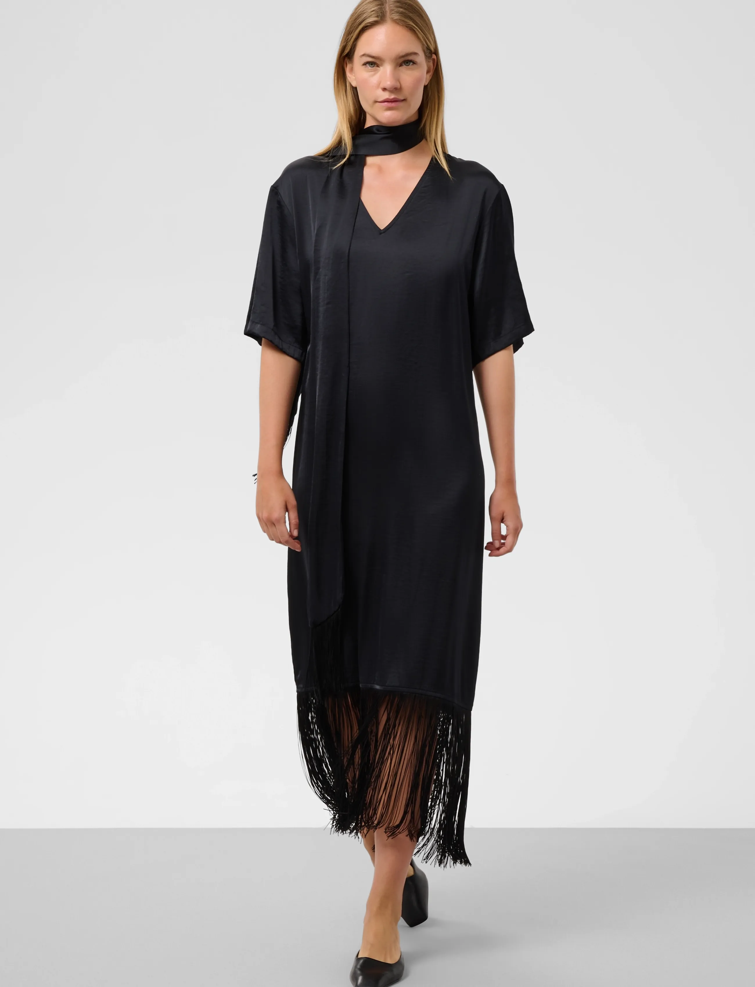 Soaked - SLVerona Fringe Dress - korte kjoler - black - 2