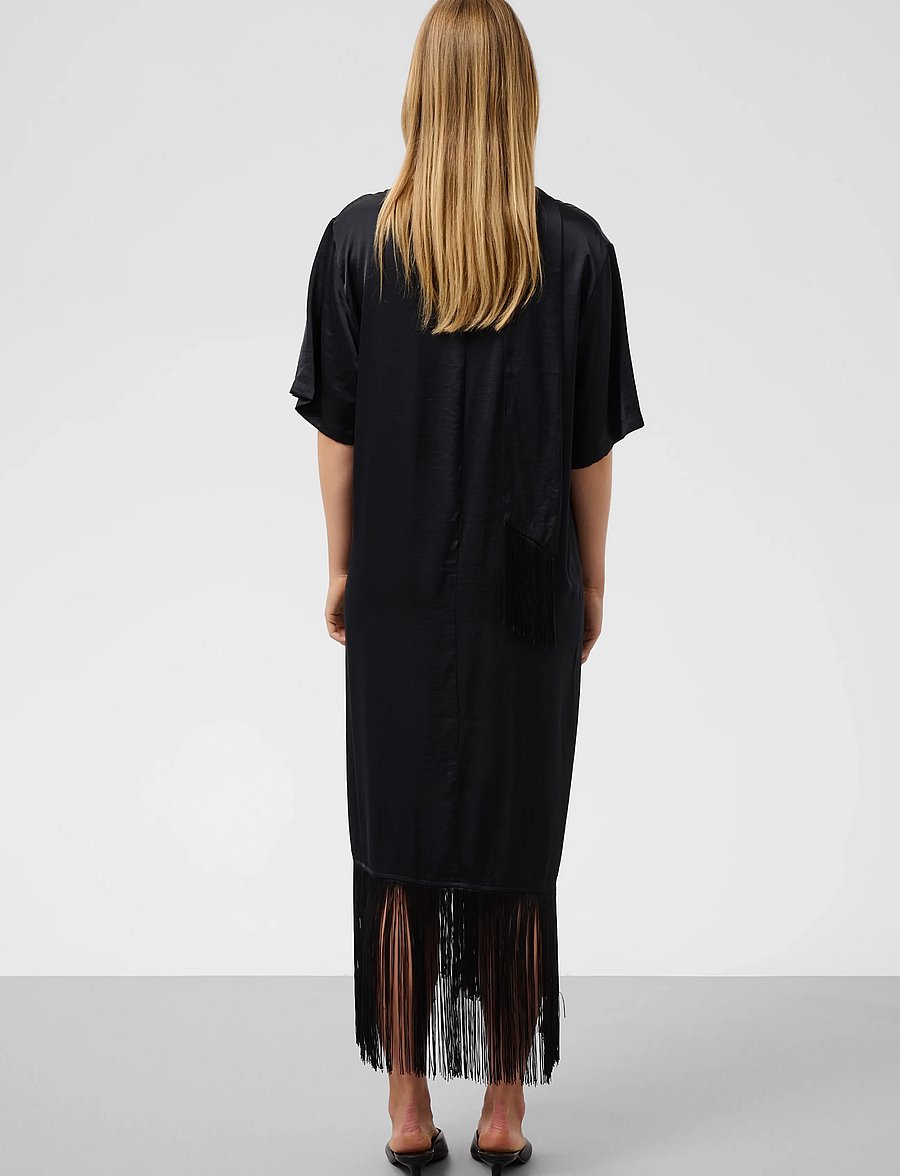 Soaked - SLVerona Fringe Dress - korte kjoler - black - 3