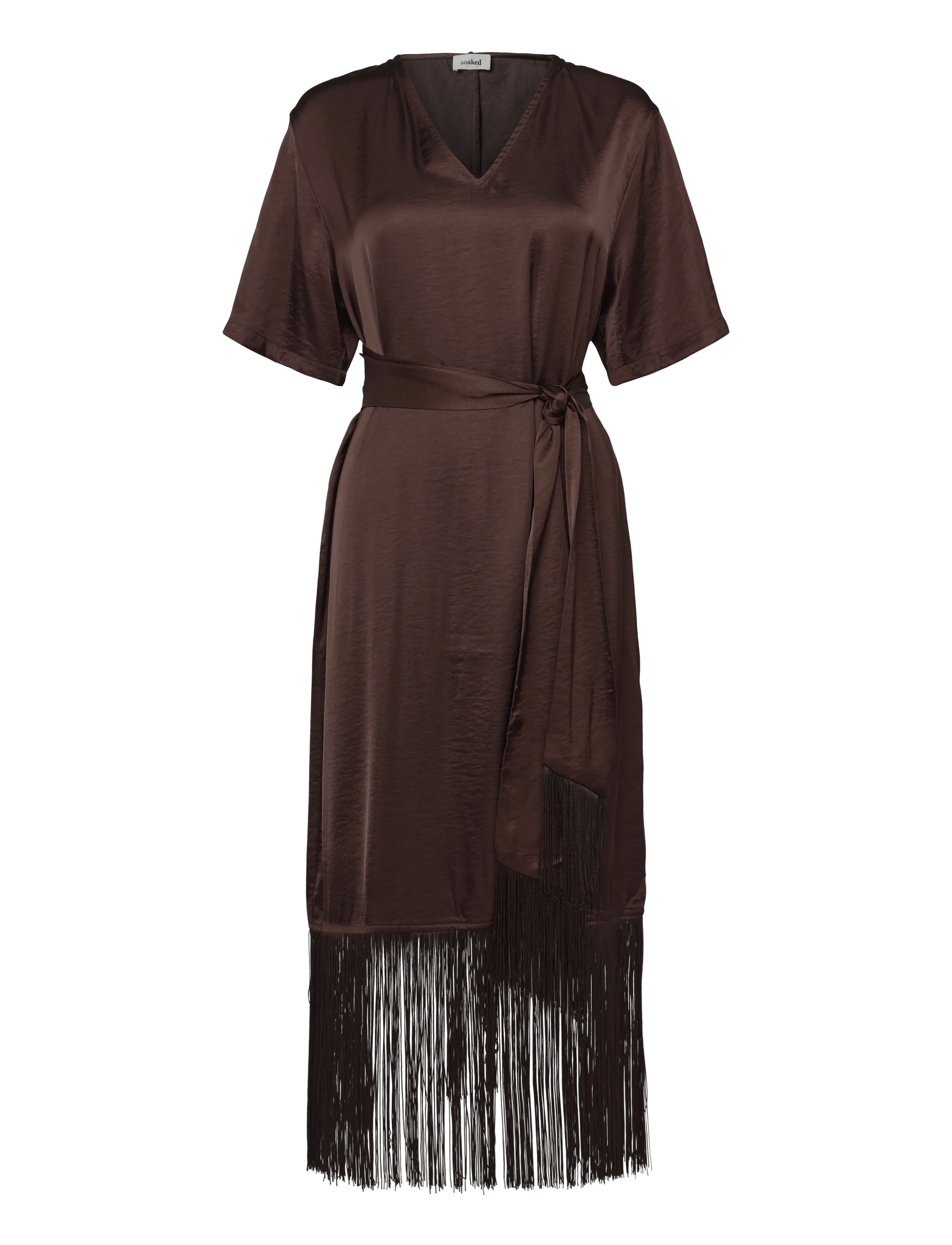 Soaked SLVerona Fringe Dress - Dresses - CHOCOLATE BROWN / brown