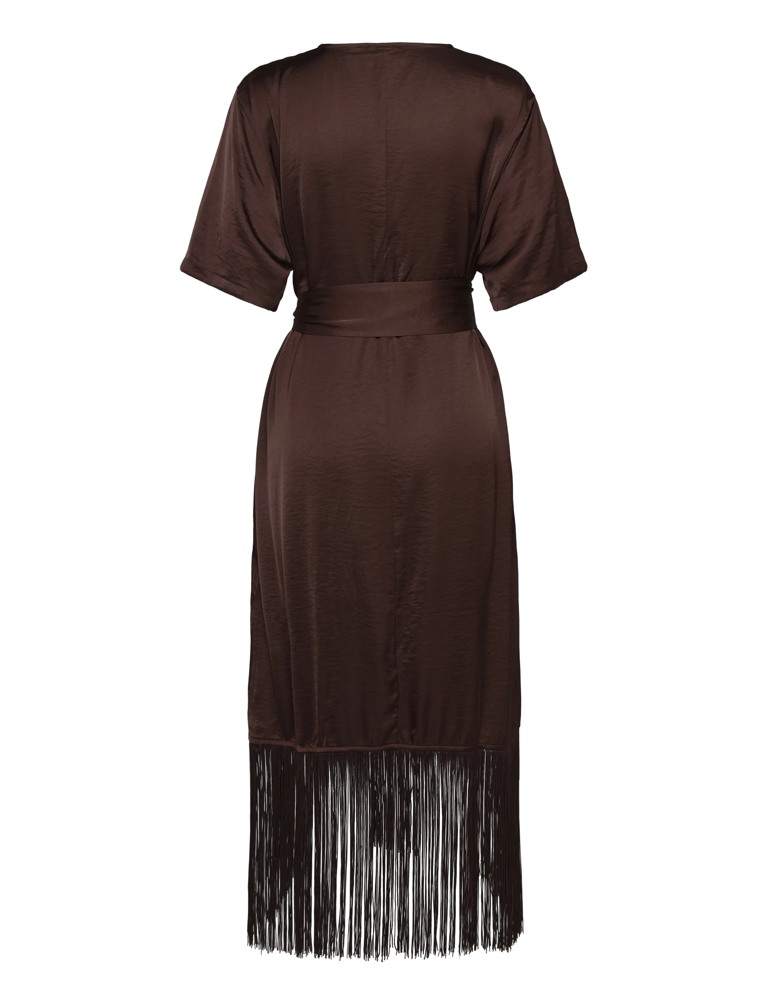 Soaked - SLVerona Fringe Dress - short dresses - chocolate brown - 1