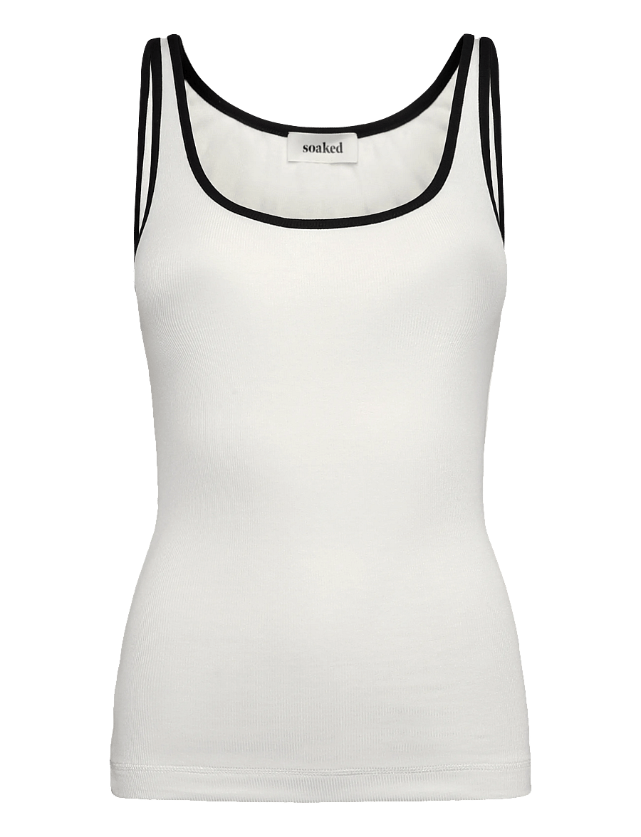 Soaked - SLNaida Tank Top - linnen - broken white - 1