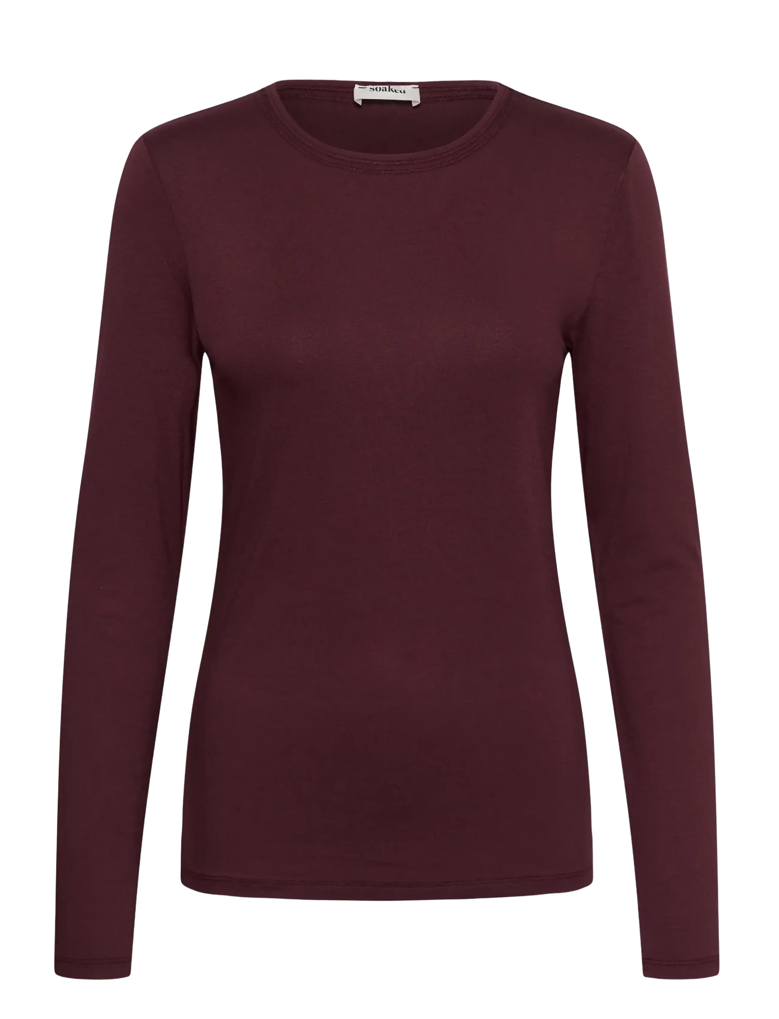 Soaked SLHanadi Round Neck Tee - Summer in the city - FIG / burgundy