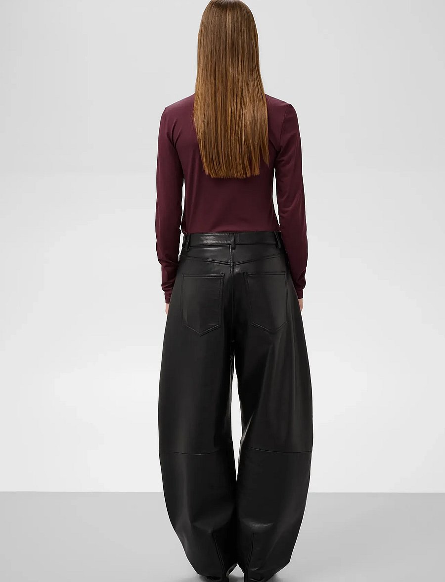Soaked - SLHanadi Round Neck Tee - long-sleeved tops - fig - 4