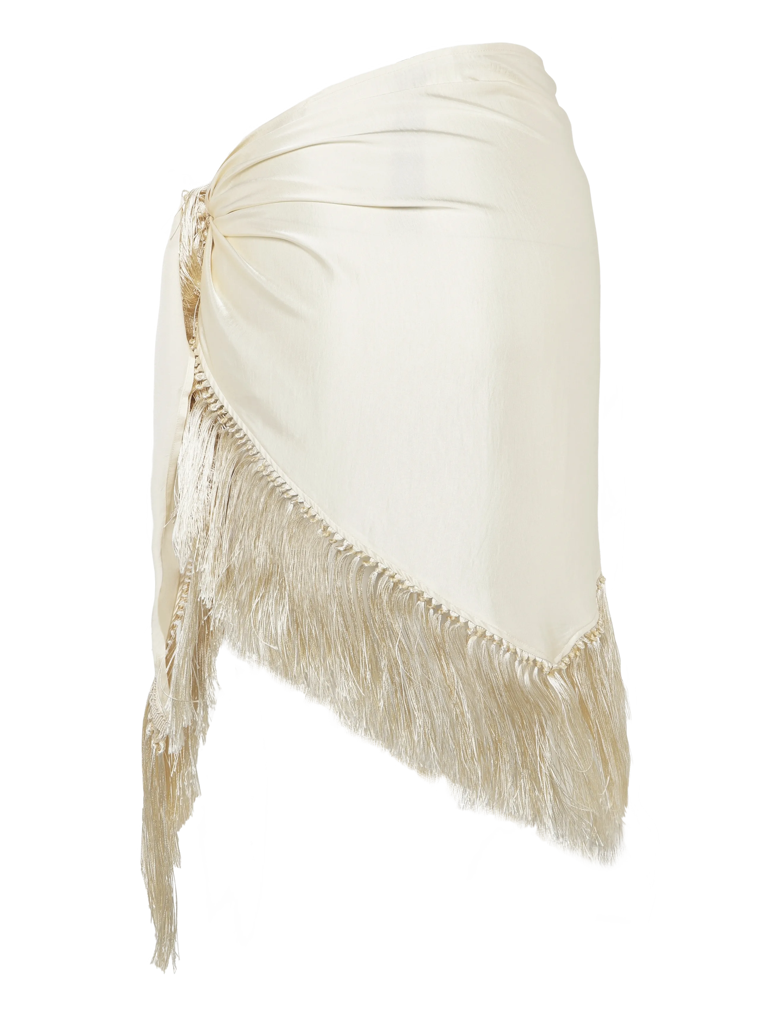 Soaked - SLVerona Fringe Scarf - sjalar - antique white - 2