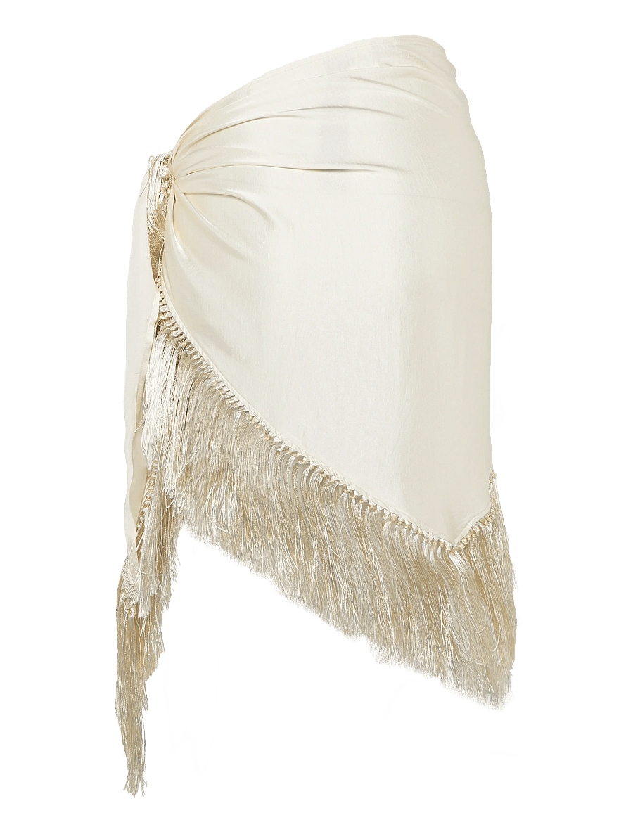 Soaked - SLVerona Fringe Scarf - schals - antique white - 2