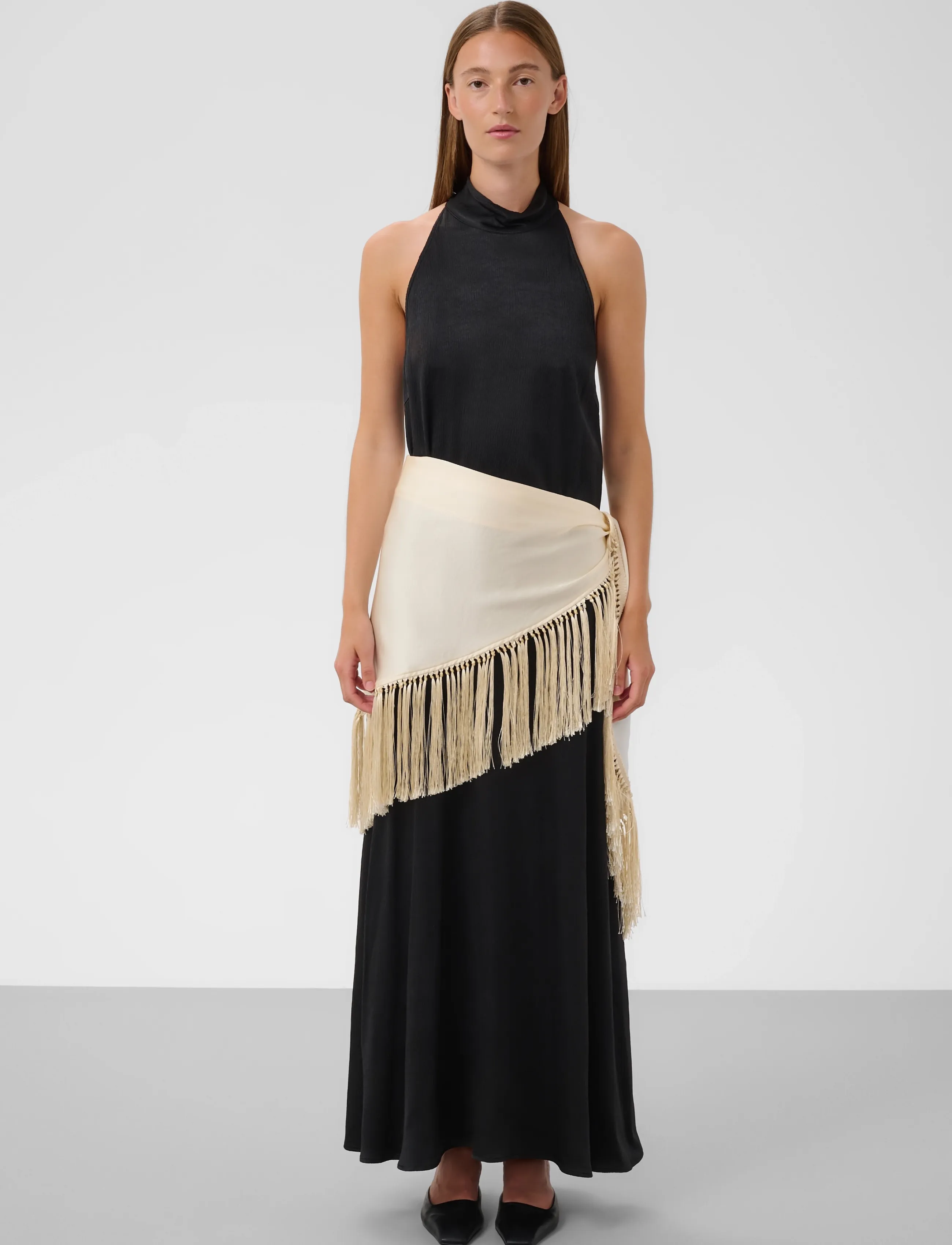 Soaked - SLVerona Fringe Scarf - sjalar - antique white - 3