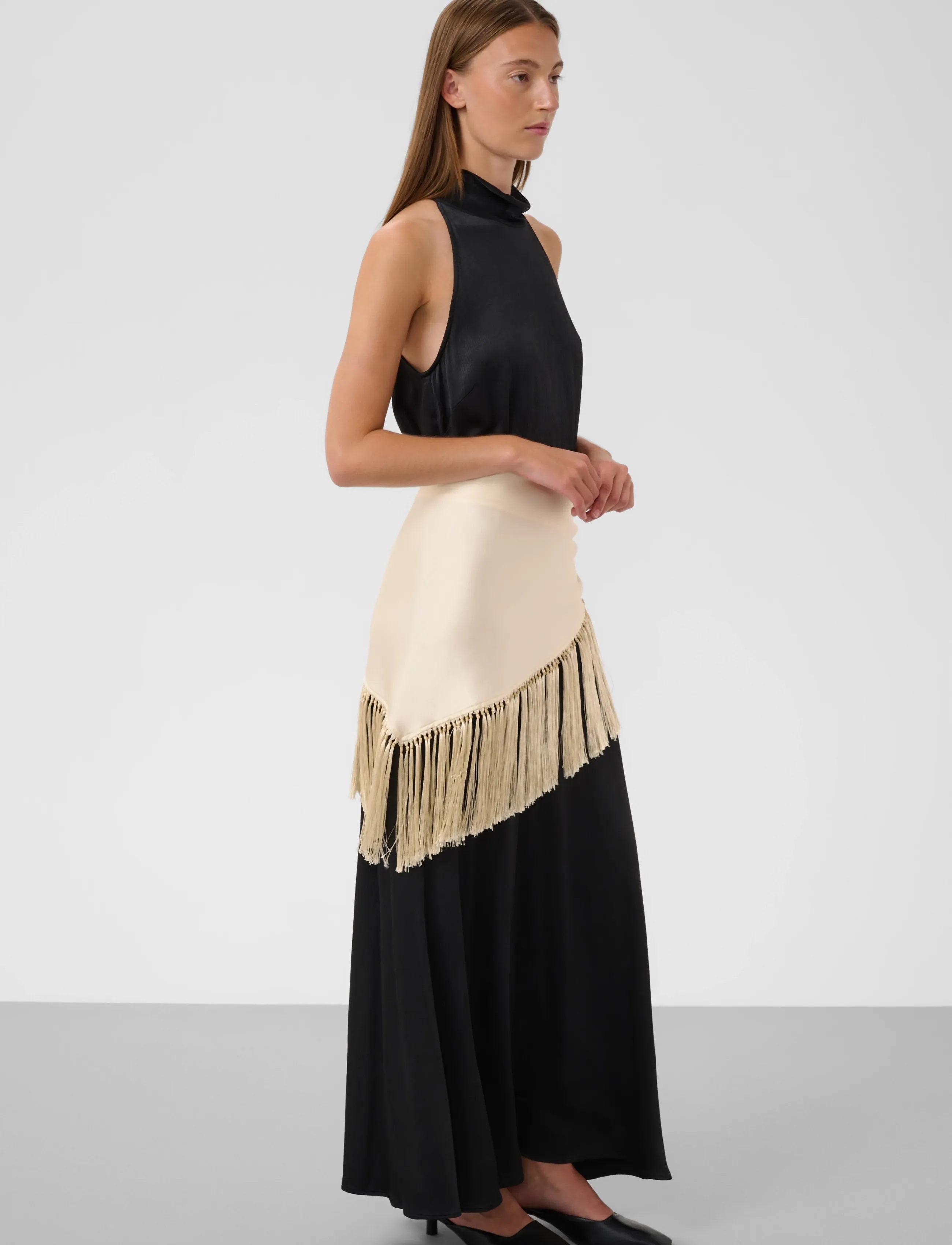 Soaked - SLVerona Fringe Scarf - sjalar - antique white - 4