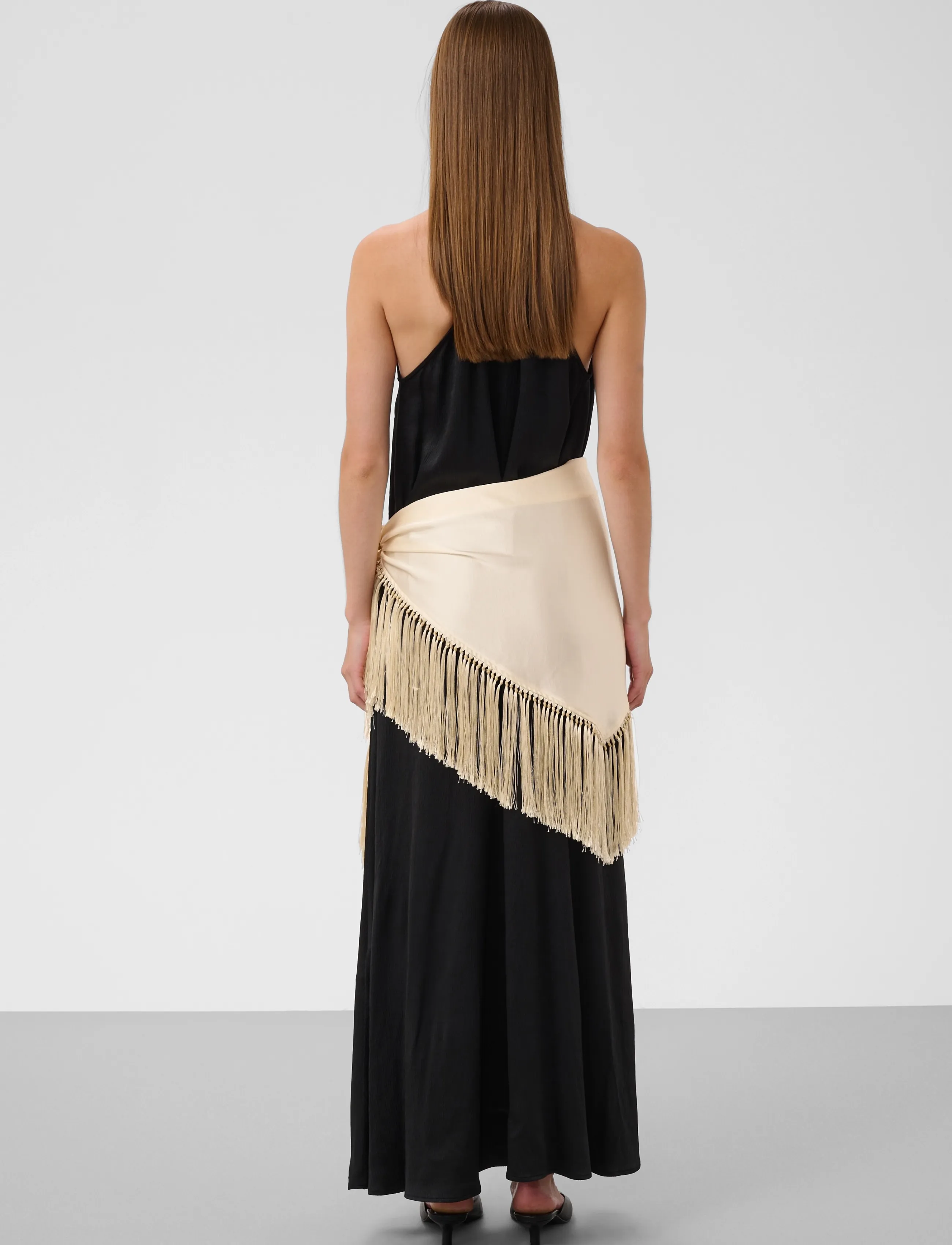 Soaked - SLVerona Fringe Scarf - sjalar - antique white - 5