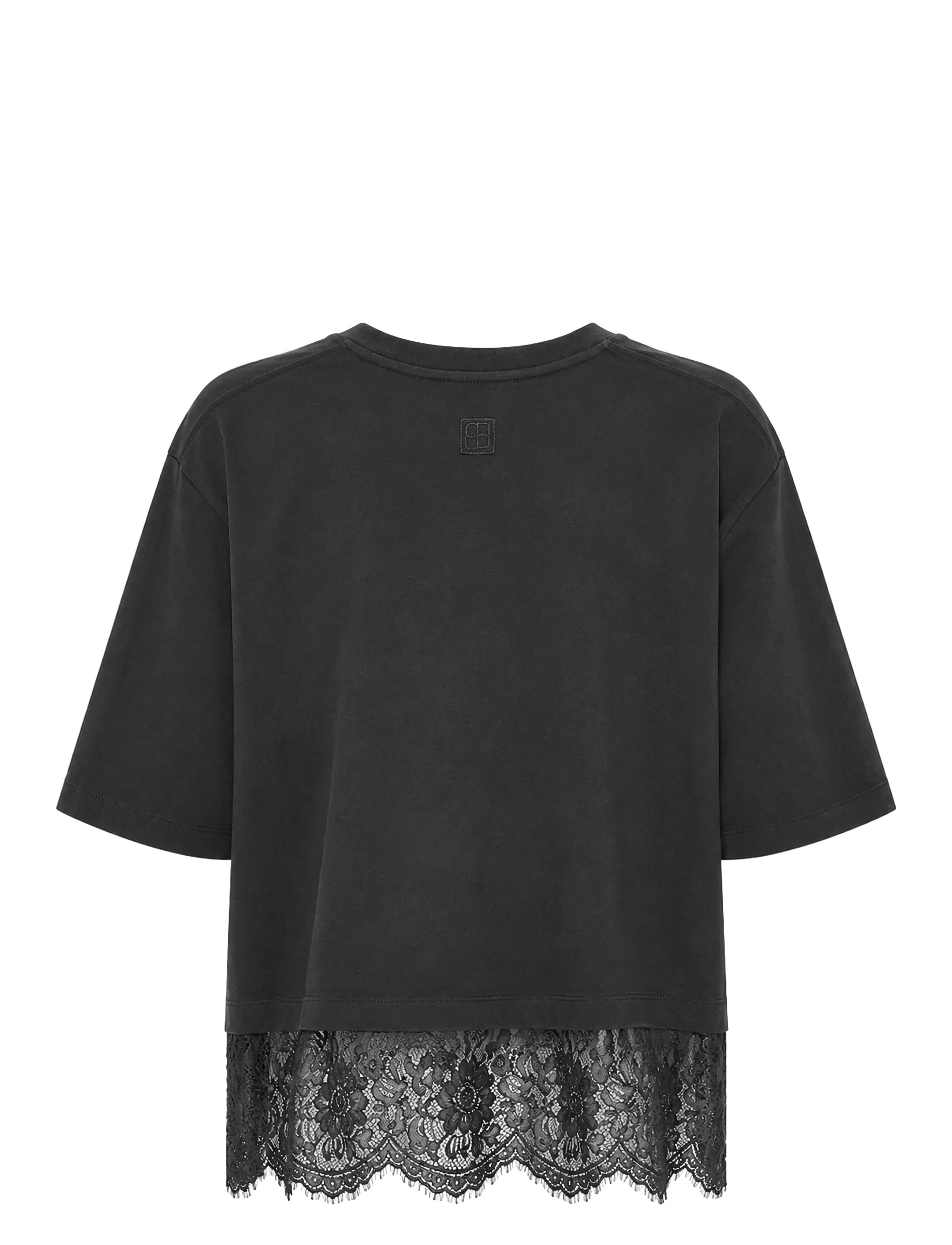 Soaked - SLJina Lace Tee Short - black - 1