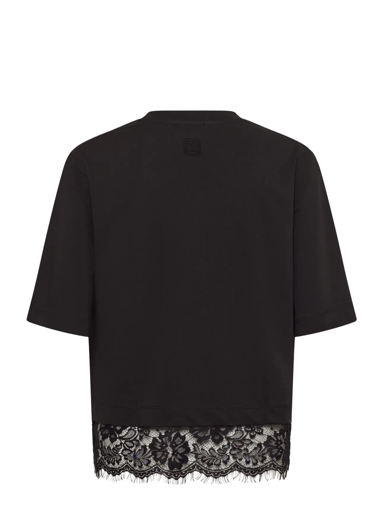 Soaked - SLJina Lace Tee Short - t-shirts - black - 2