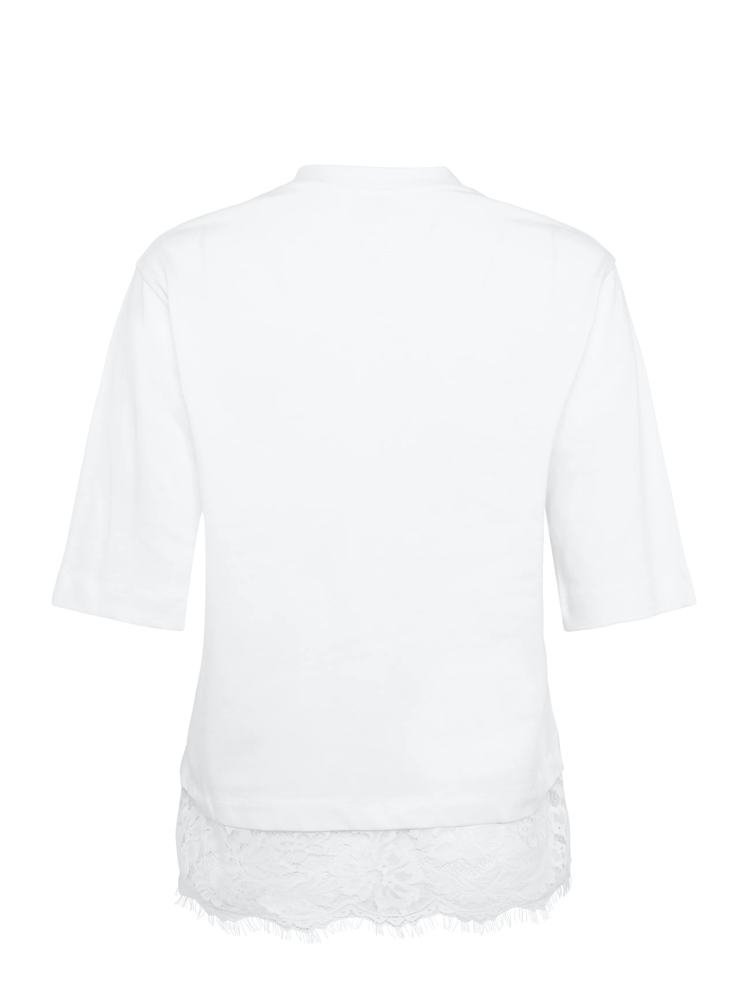 Soaked - SLJina Lace Tee Short - t-särgid - broken white - 1