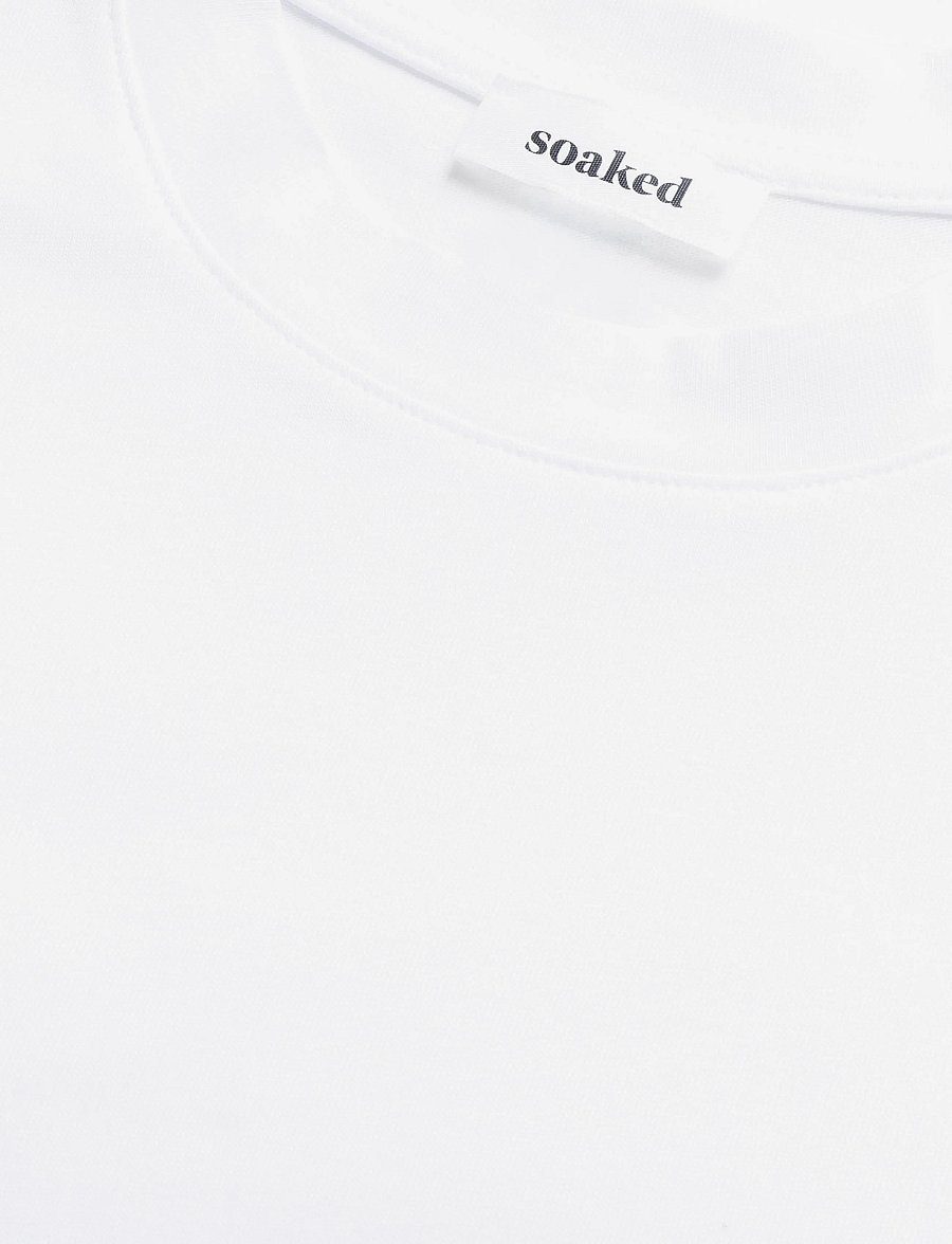 Soaked - SLJina Lace Tee Short - t-särgid - broken white - 2