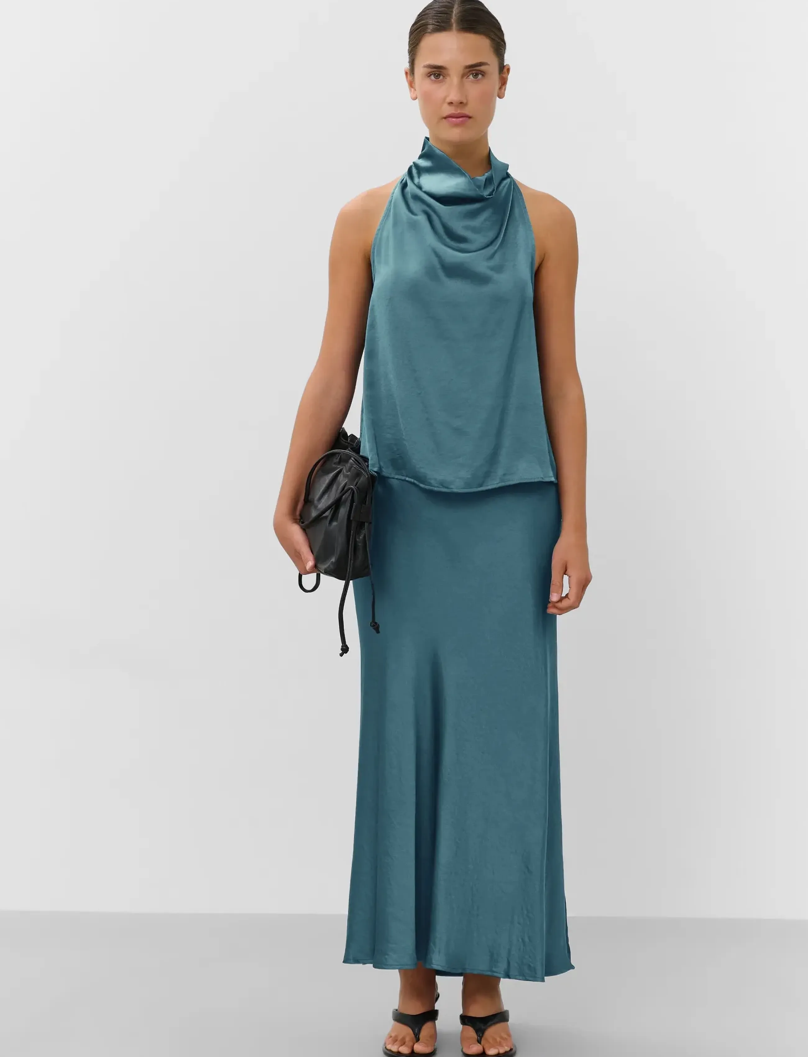 Soaked - SLVerona Racer Back Top - linnen - turbulence - 3