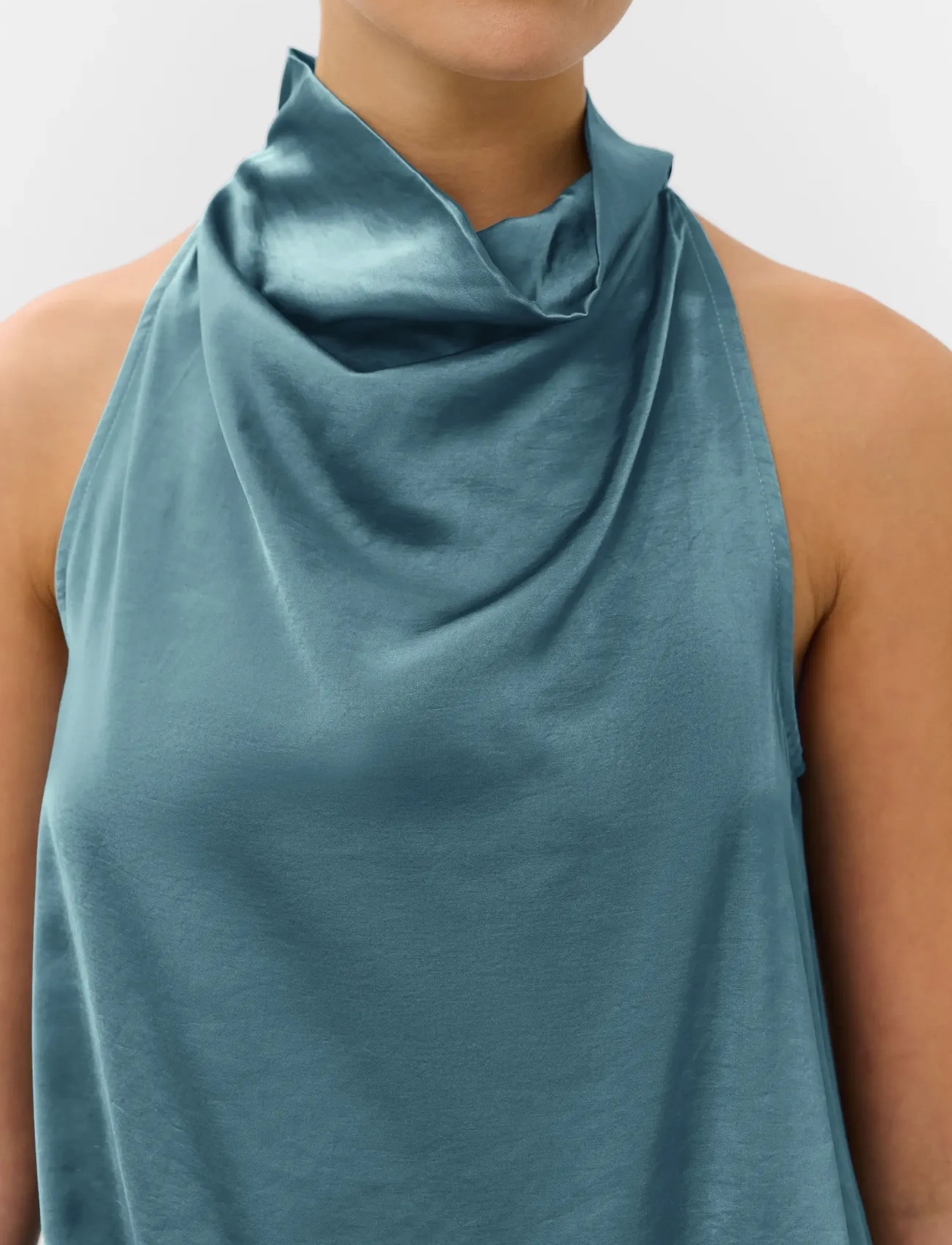 Soaked - SLVerona Racer Back Top - linnen - turbulence - 5