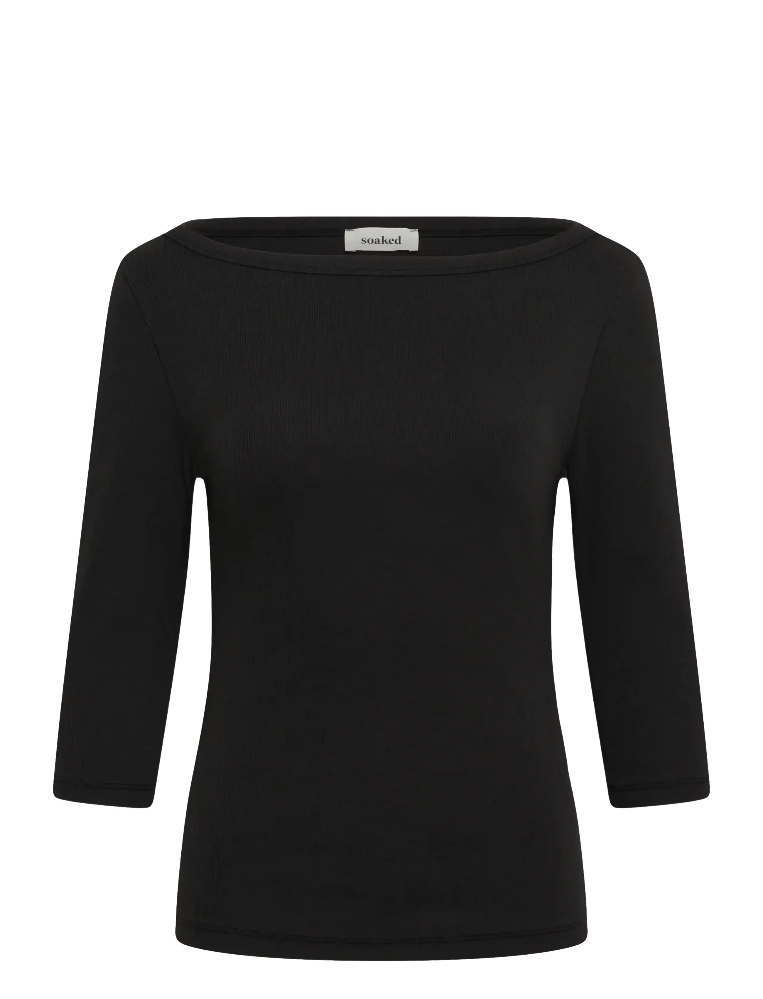 Soaked SLSerenella Boat Neck T-shirt - Langærmede toppe - BLACK / black