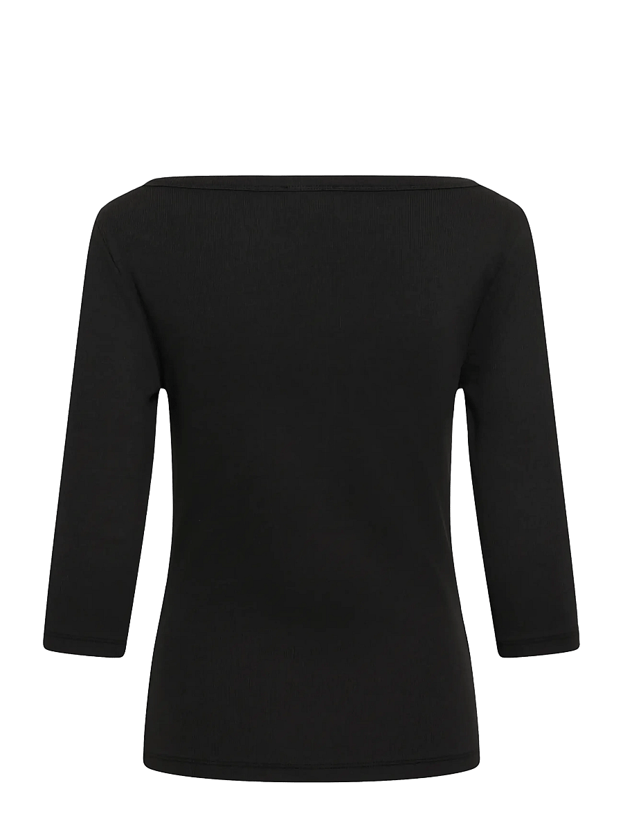 Soaked - SLSerenella Boat Neck T-shirt - langærmede toppe - black - 2
