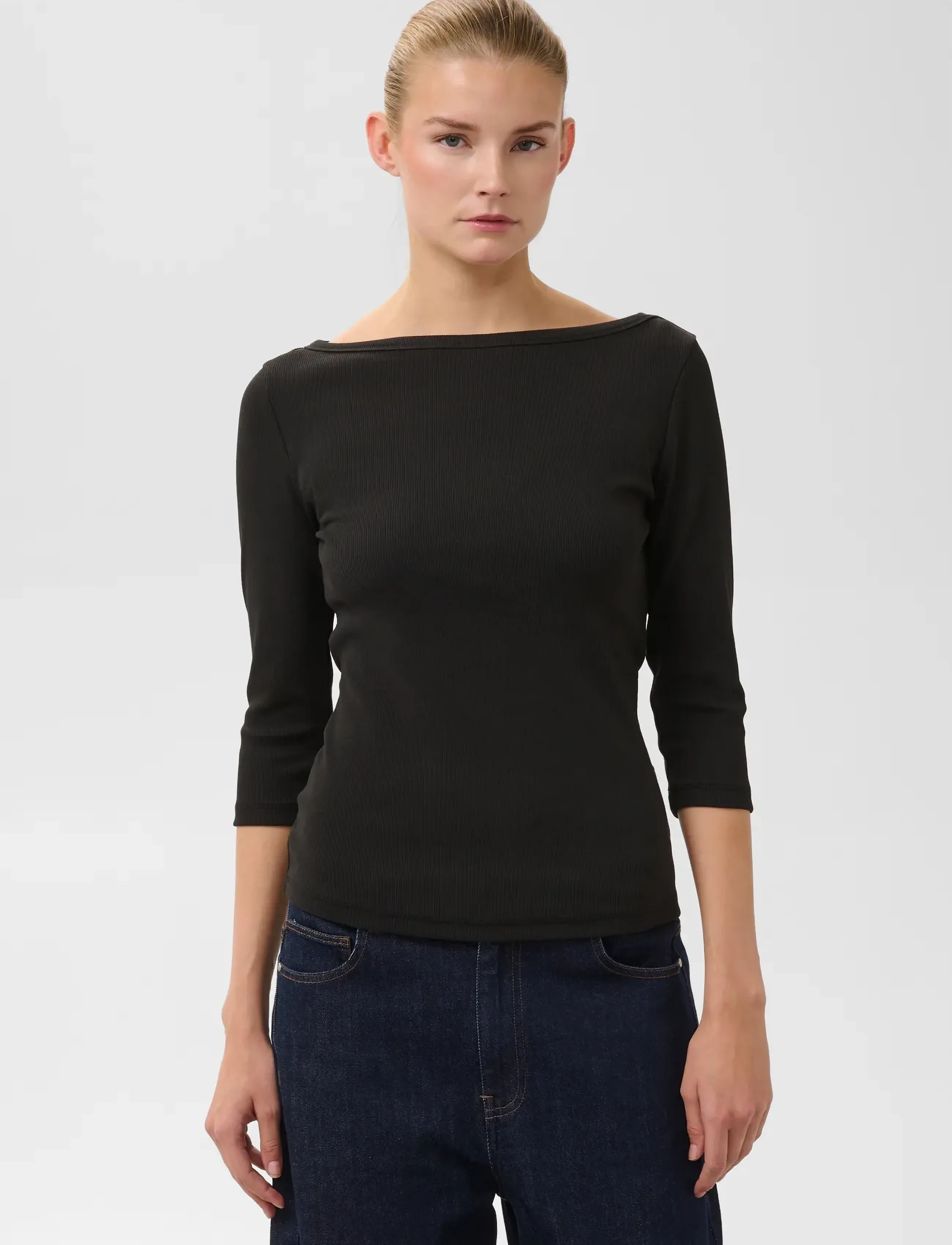 Soaked - SLSerenella Boat Neck T-shirt - langærmede toppe - black - 0