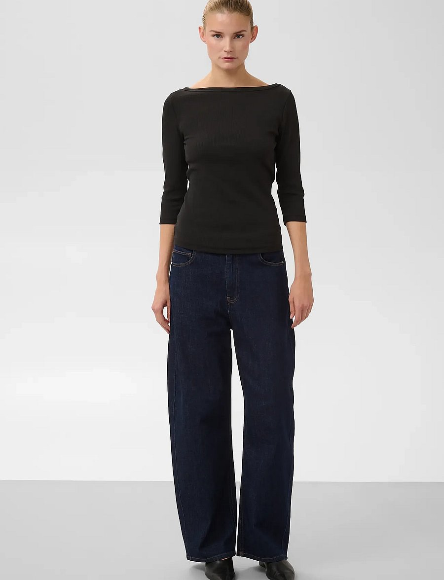 Soaked - SLSerenella Boat Neck T-shirt - langærmede toppe - black - 3