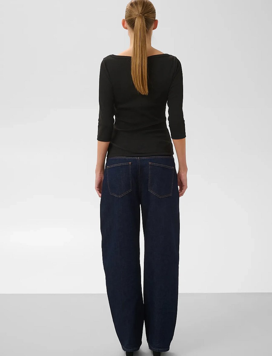 Soaked - SLSerenella Boat Neck T-shirt - langærmede toppe - black - 4