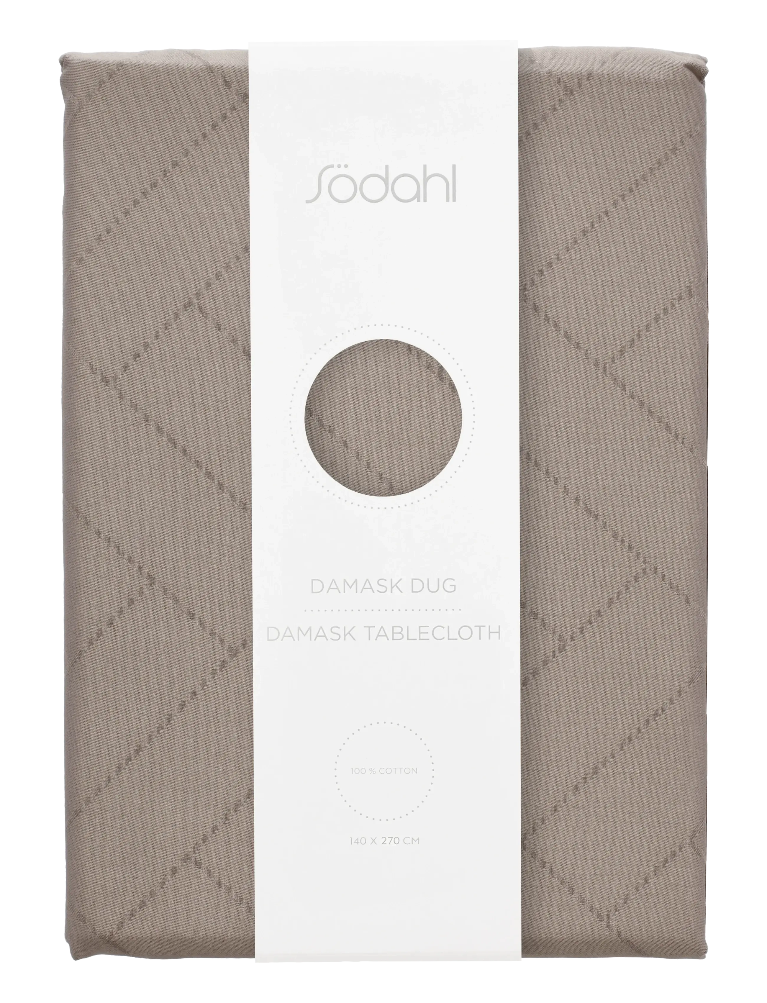 Tablecloth Tiles Damask - TAUPE