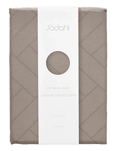 Södahl Tablecloth Tiles Damask - Astiat - TAUPE / beige