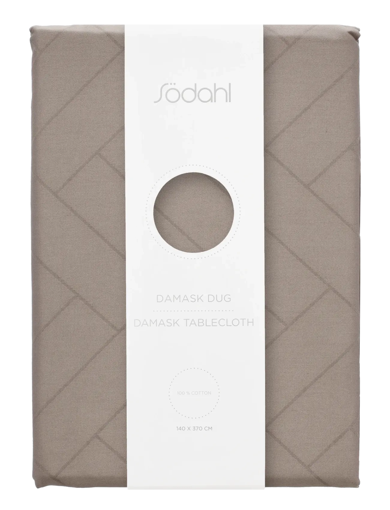 Södahl Dug 140x370 Tiles Damask Taupe - Södahl - TAUPE / beige