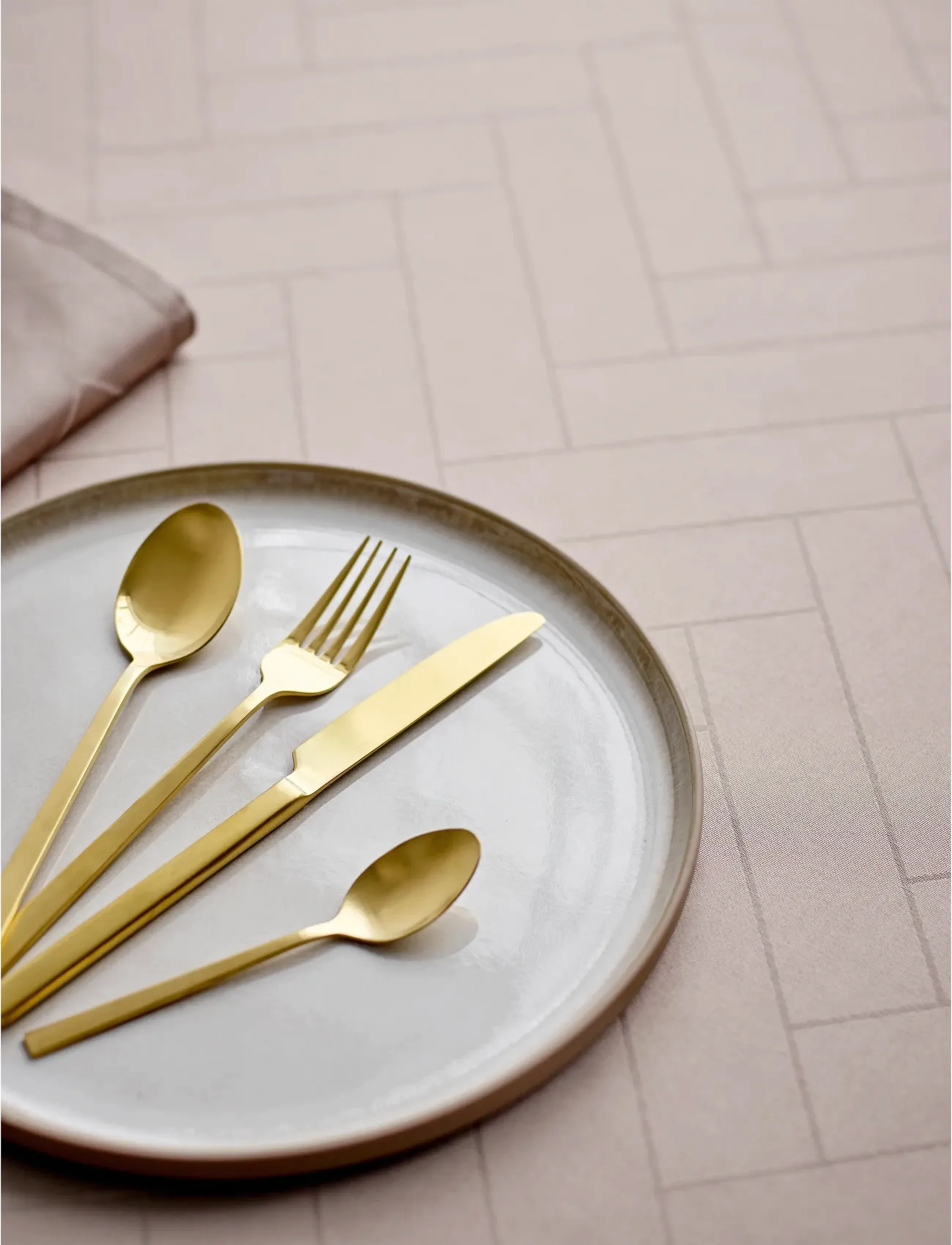 Södahl Stofservietter Tiles Damask Taupe 4 Stk, 45X45 cm, Brown, Servietter > Stofservietter, Unisex