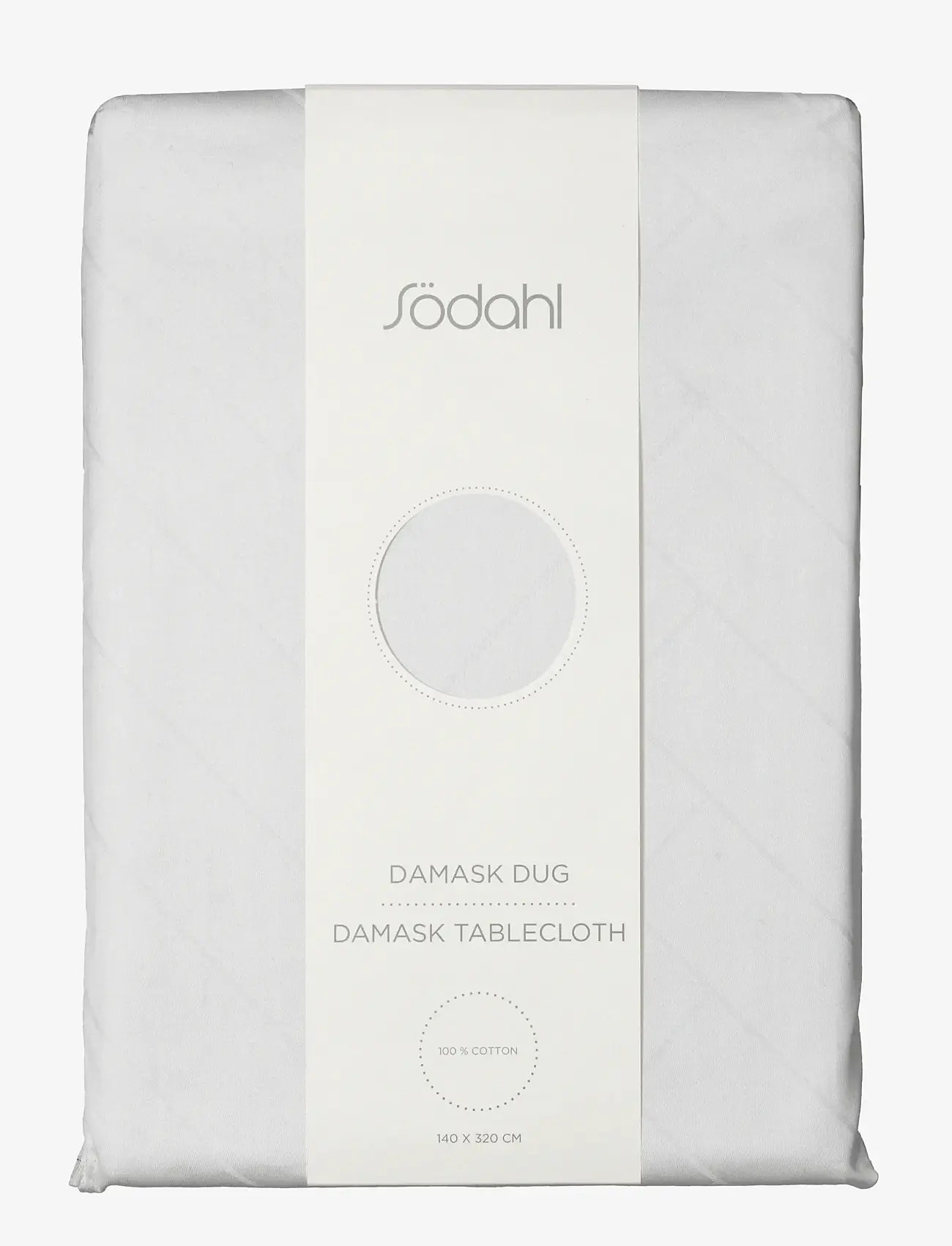 Södahl - Dug 140x220 Tiles Damask White - køb efter pris - white - 0