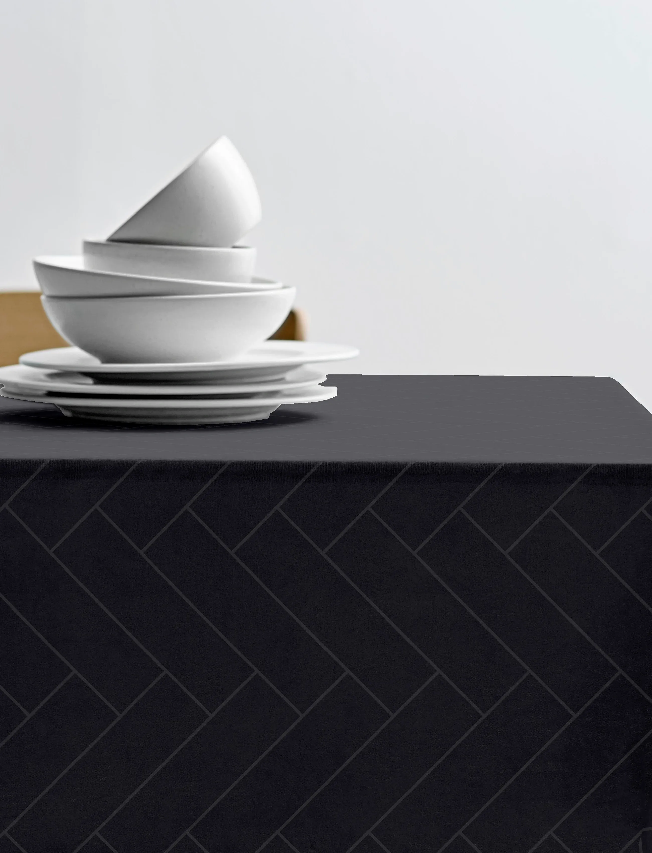 Södahl - Tablecloth Tiles Damask - tischdecken & tischläufer - ash - 4