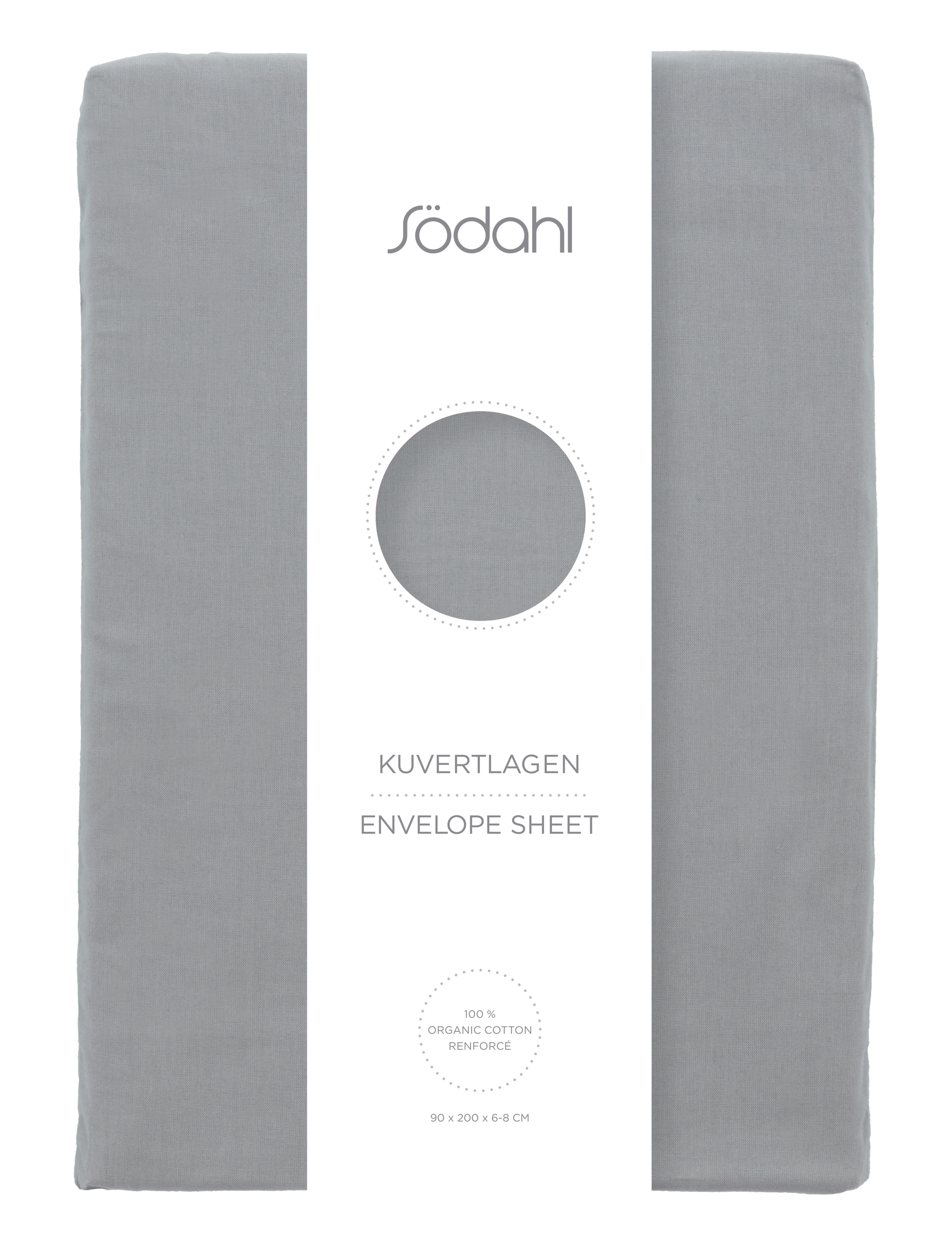 SÖDAHL Kuvertlagen Grau - 90X200X8CMx200 - Unisex