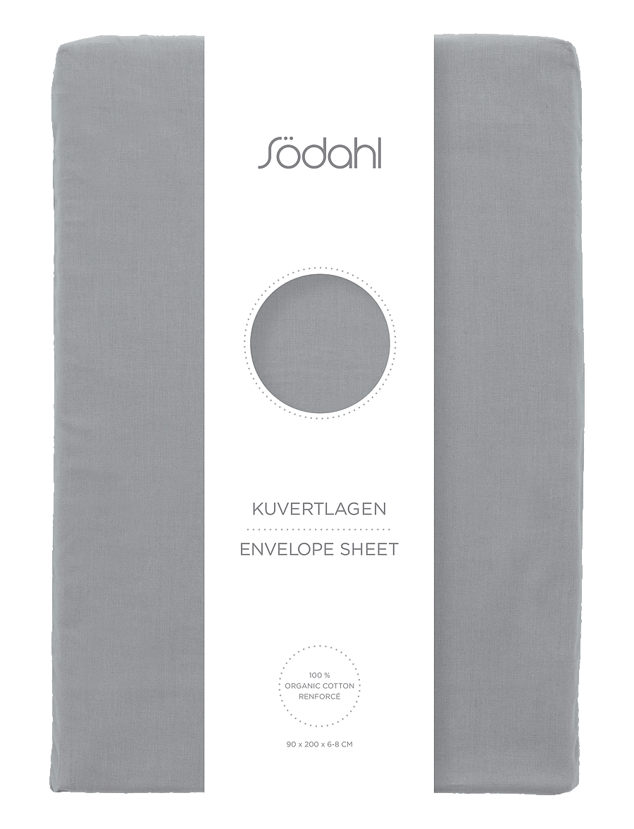 Södahl - Envelope sheet - spannbettlaken - stone grey - 1