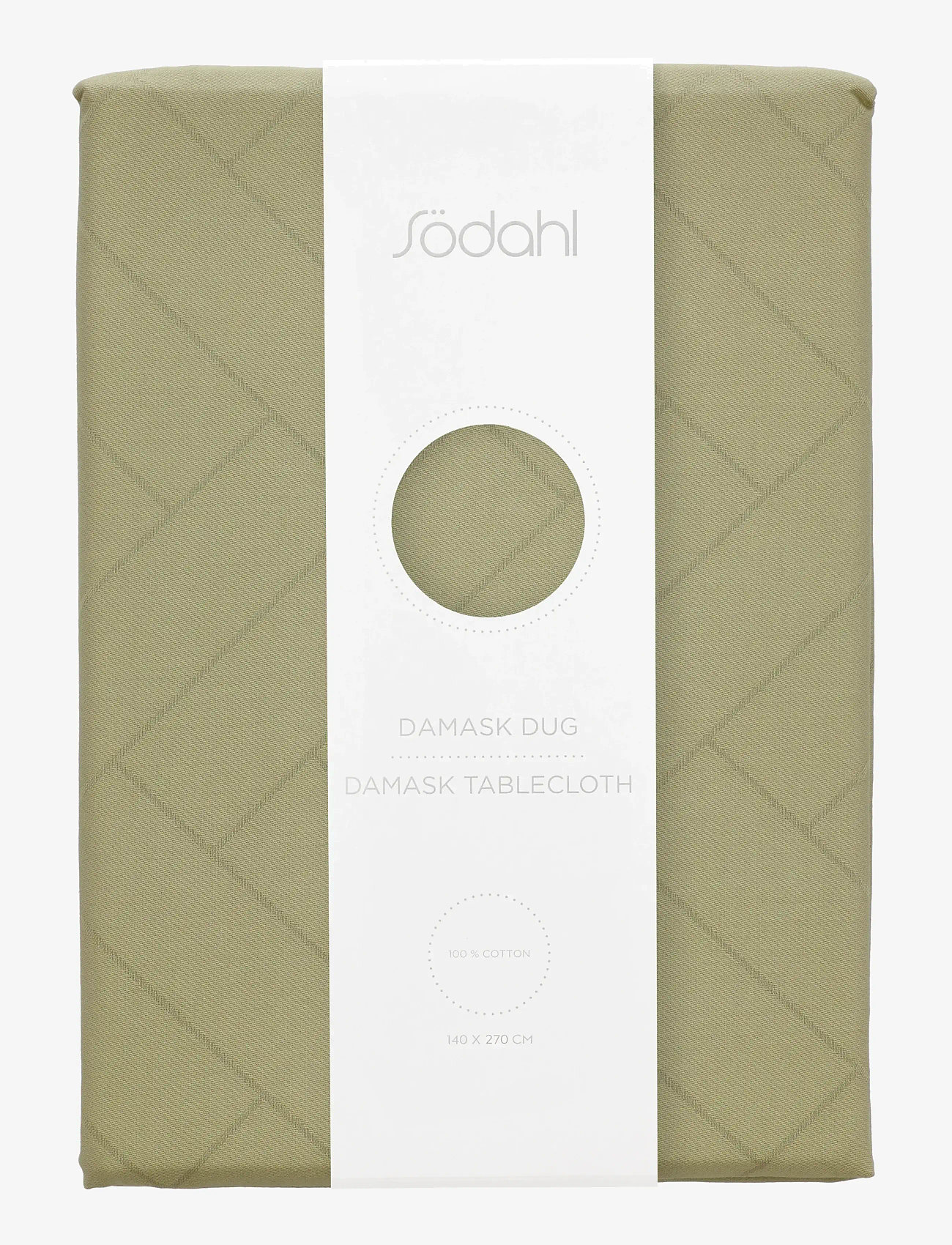 Södahl - Duk 140x270 Tiles Damask Eucalyptus - duker & løpere - eucalyptus - 1