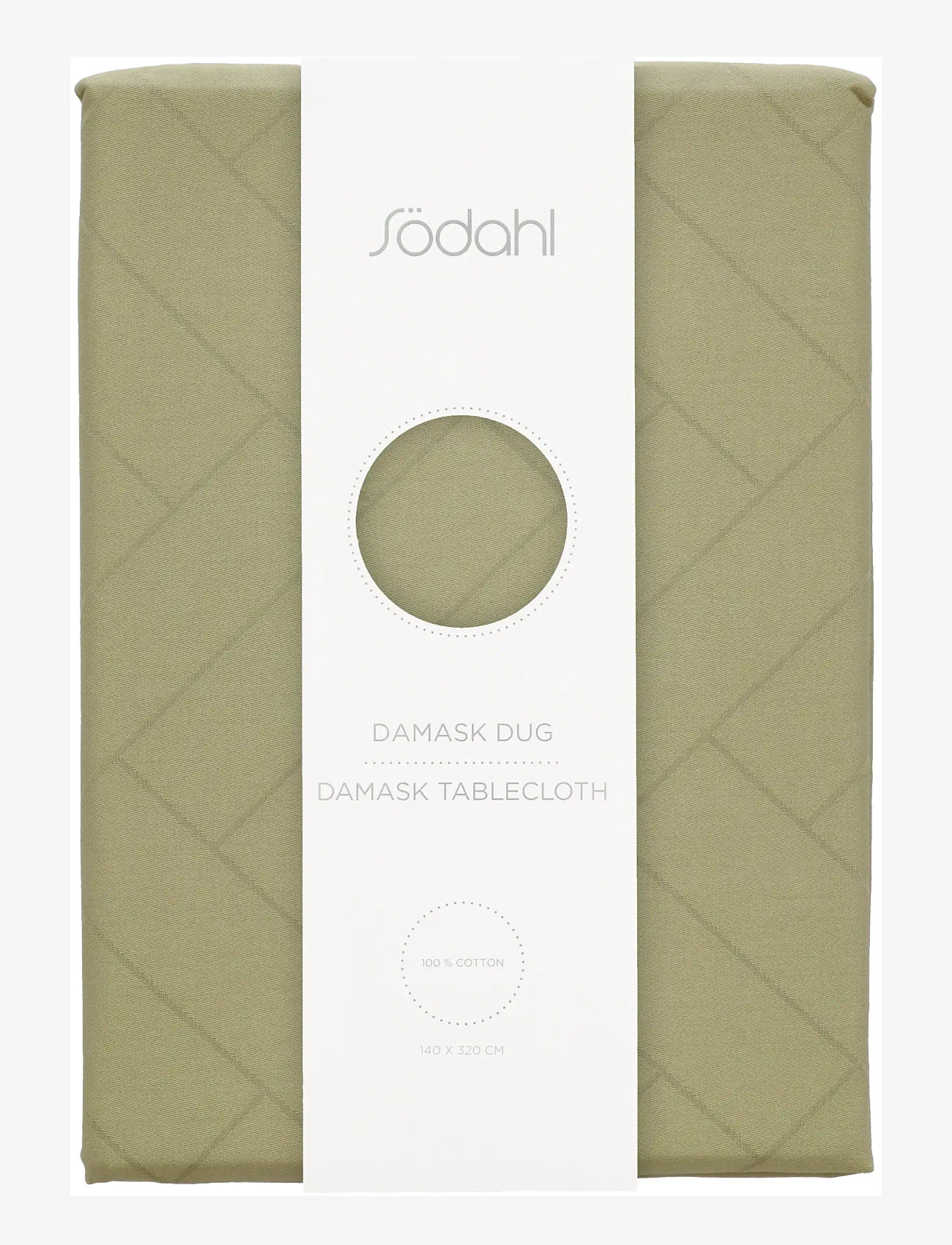 Södahl - Duk 140x320 Tiles Damast Eucalyptus - köp efter pris - eucalyptus - 0