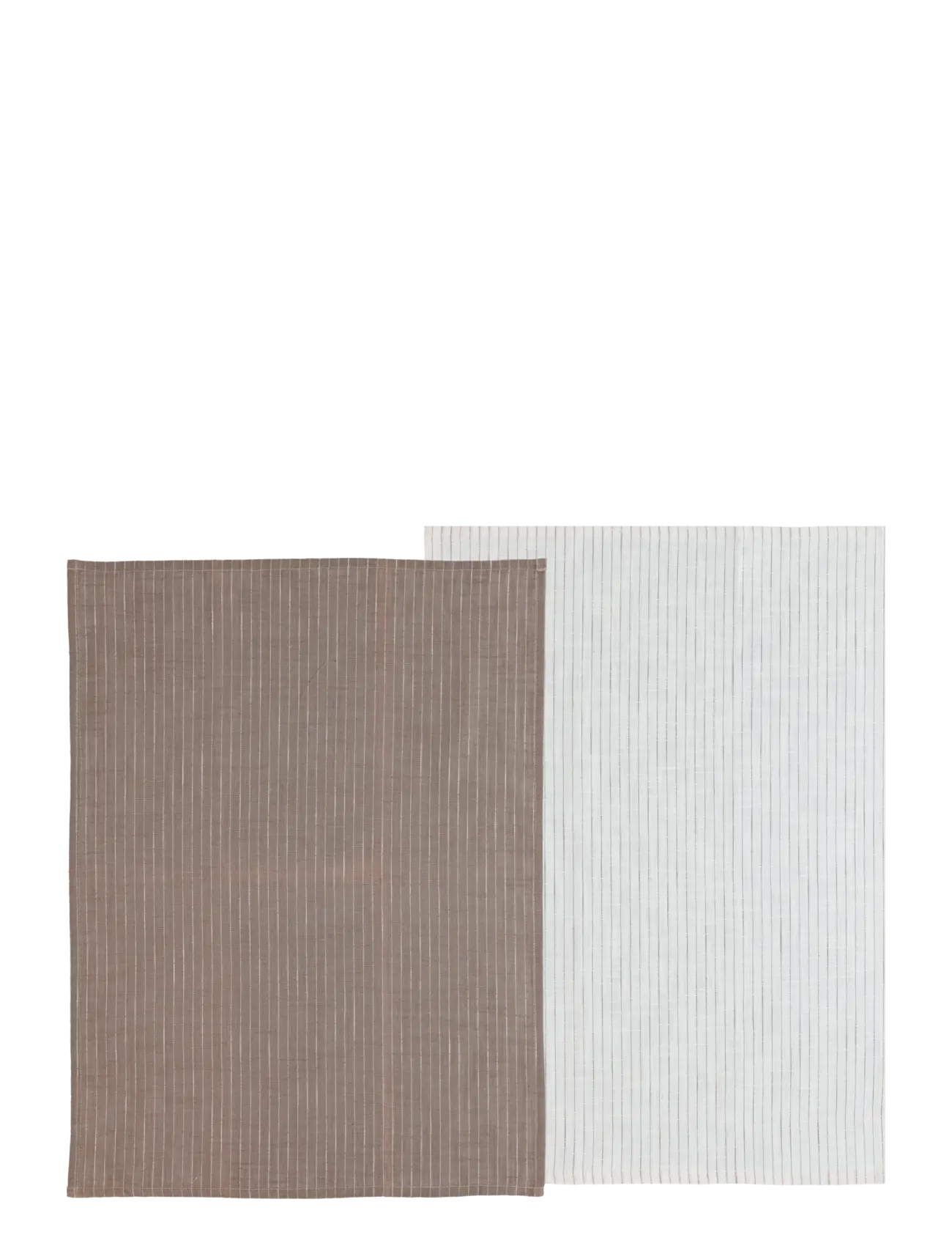 Tea towel 50x70 Line 2 pcs Taupe/White - TAUPE/WHITE