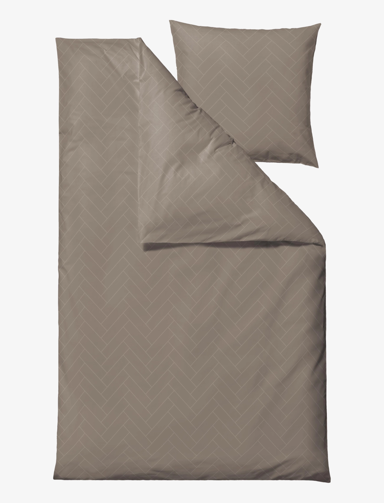 Södahl Sengetøj 140x220 Tiles Taupe - Sengesæt - TAUPE / beige