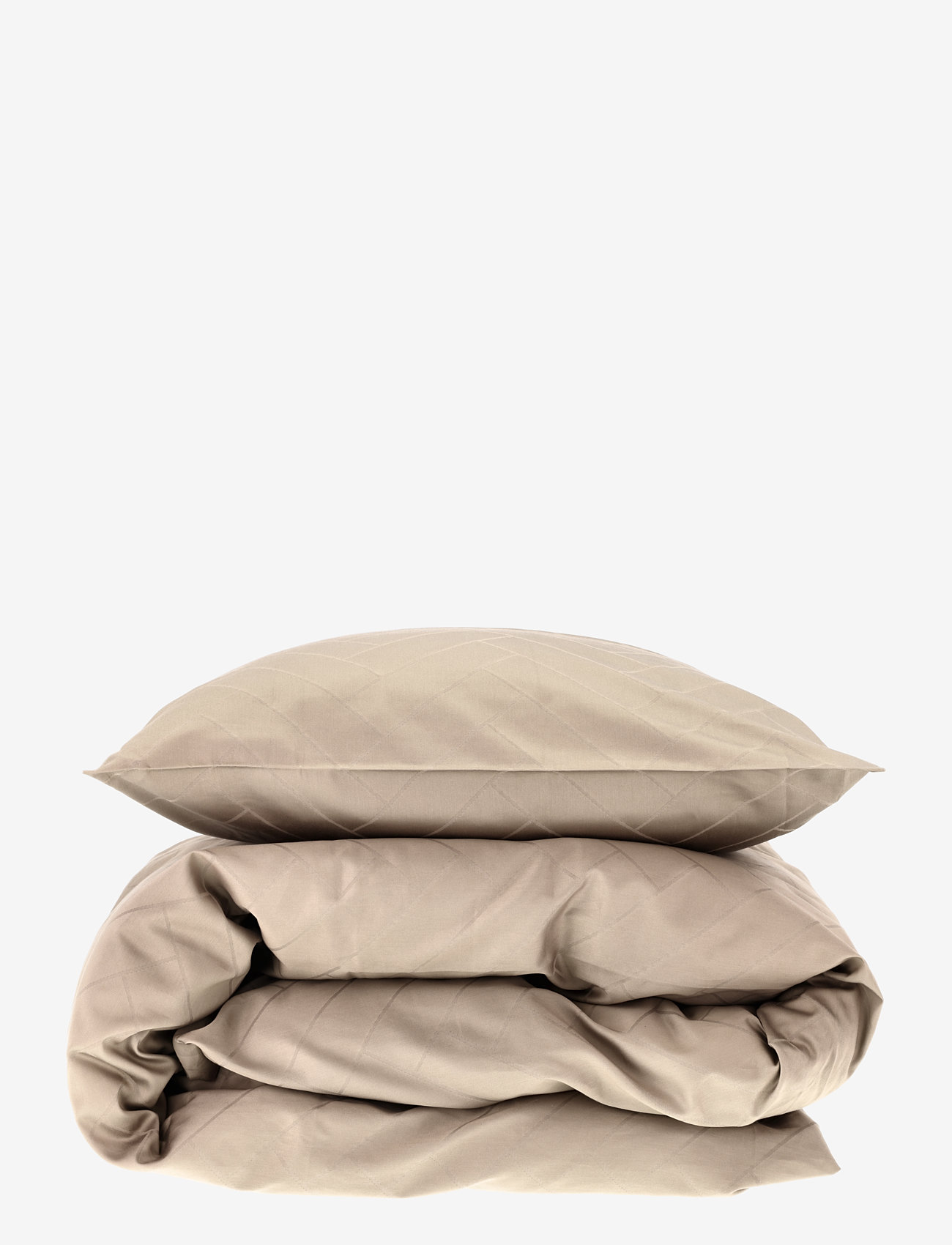 Södahl - Bed linen 140x200 Tiles Taupe - bed sets - taupe - 1