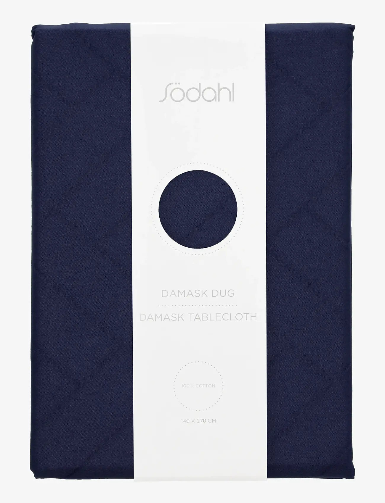 Södahl - Duk 140x270 Tiles Damast Indigo - dukar & löpare - indigo - 3